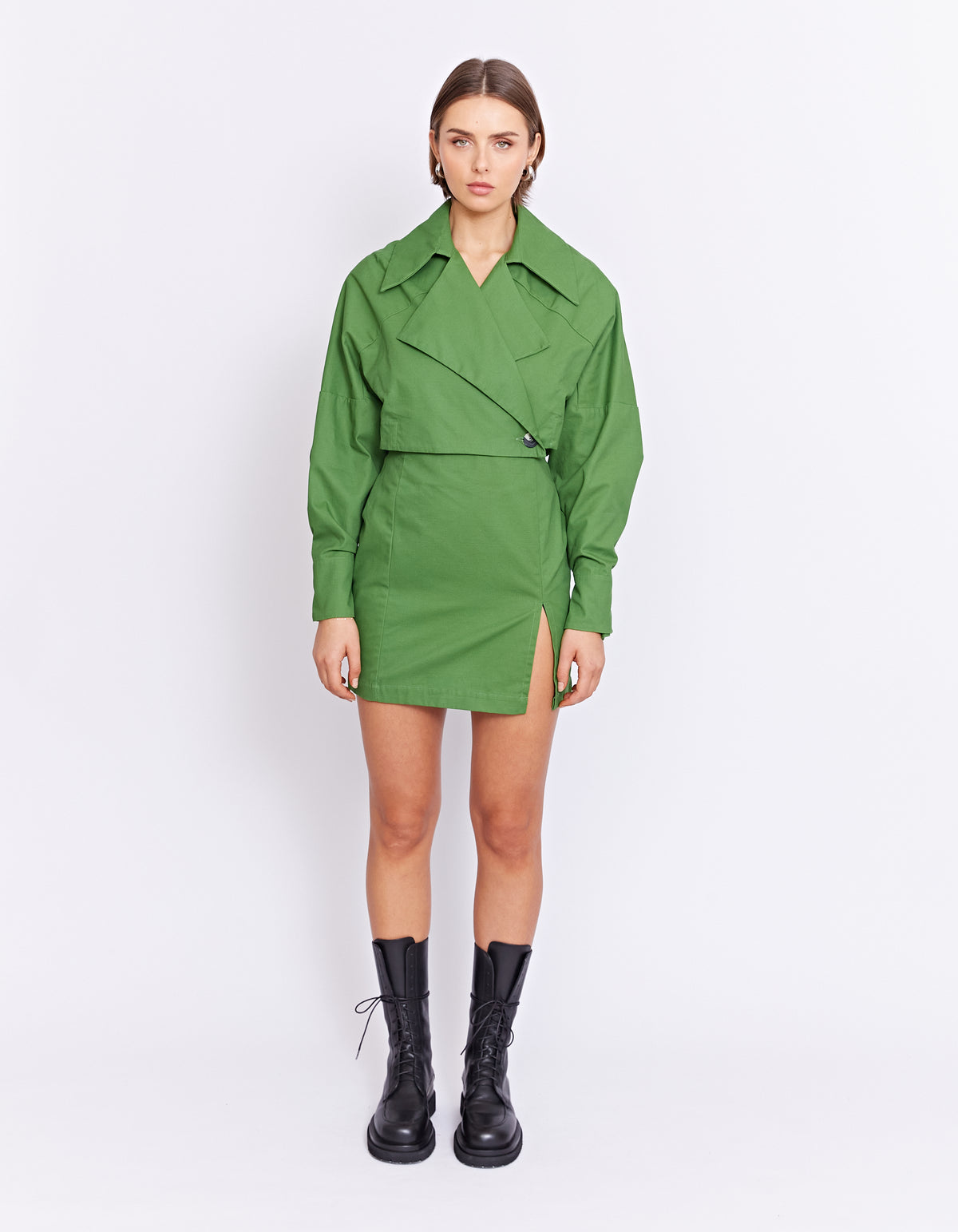 THE MONROE TRENCH DRESS | LEAF
