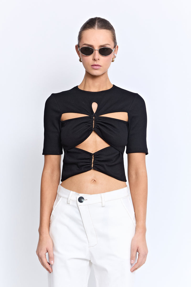 VICOLO 売れ筋商品|||ヴィコロ Tシャツ トップス レディース Tops Black Pfeiffer_130624_28541_1_1200x1