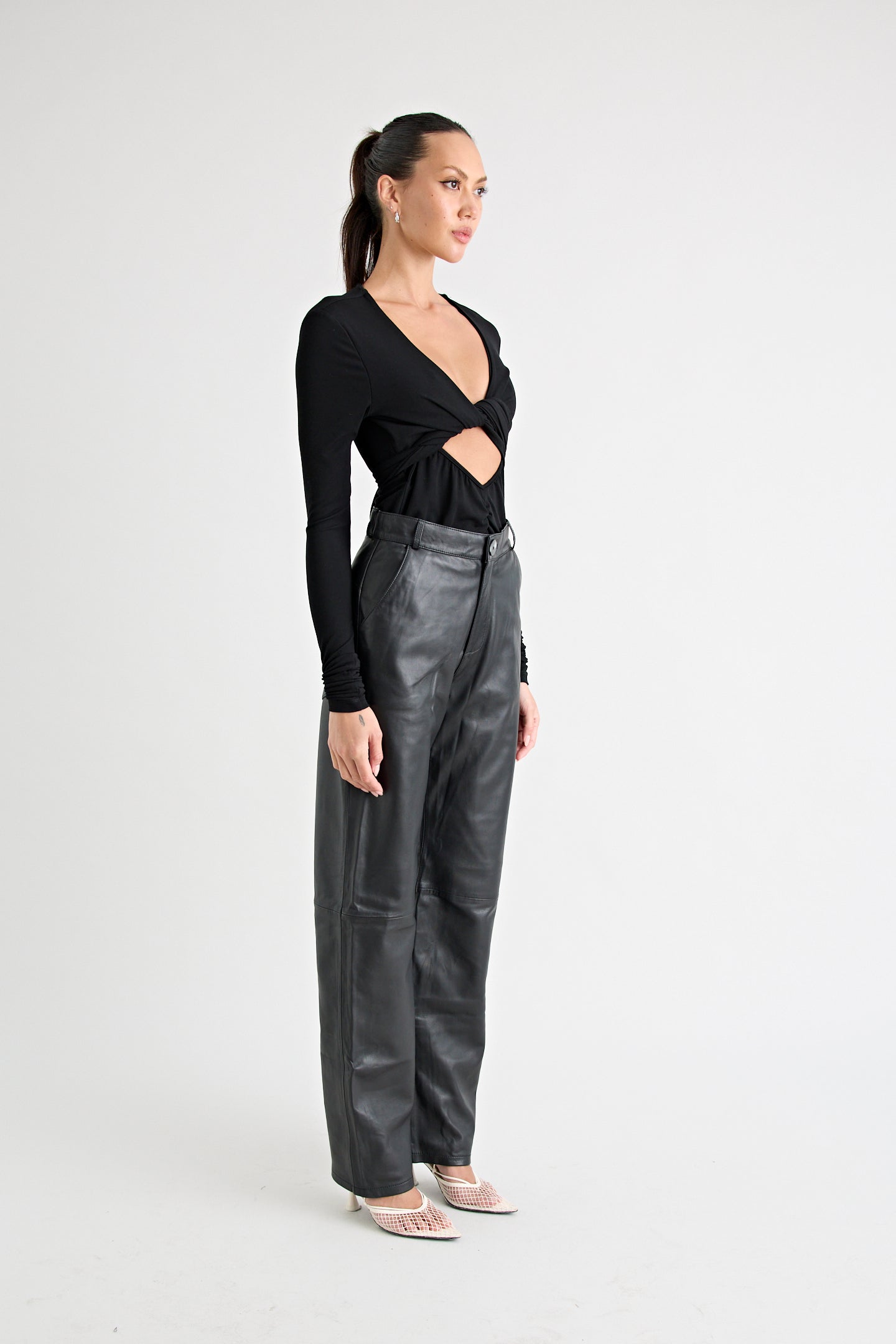 PIAF LEATHER PANT | BLACK