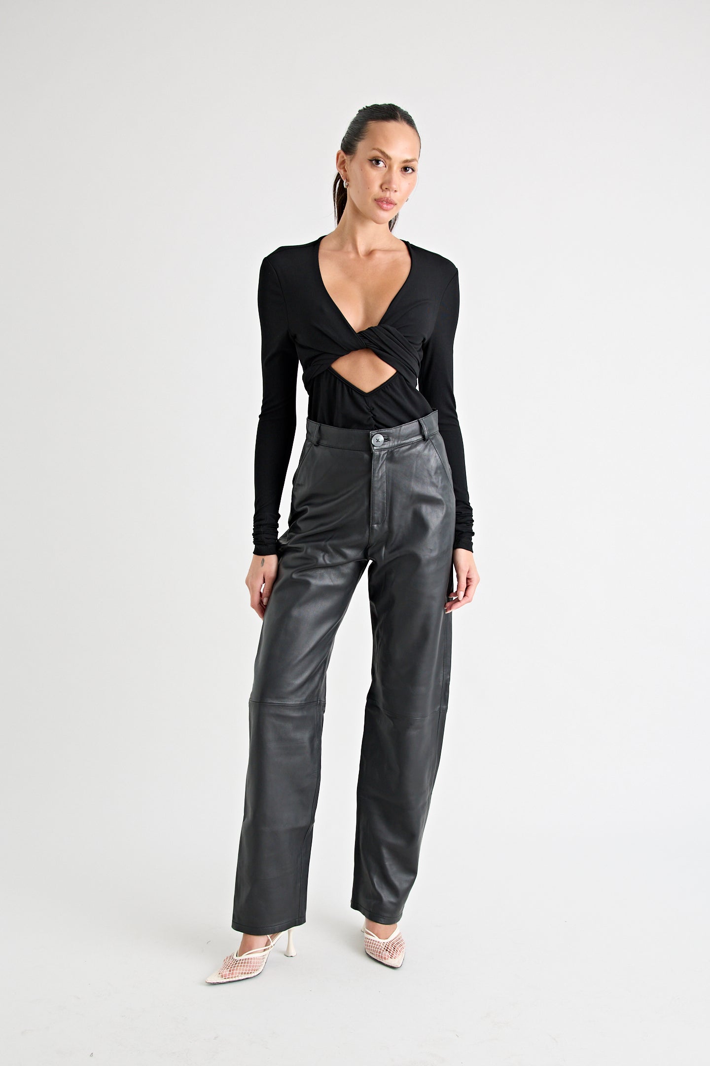 PIAF LEATHER PANT | BLACK