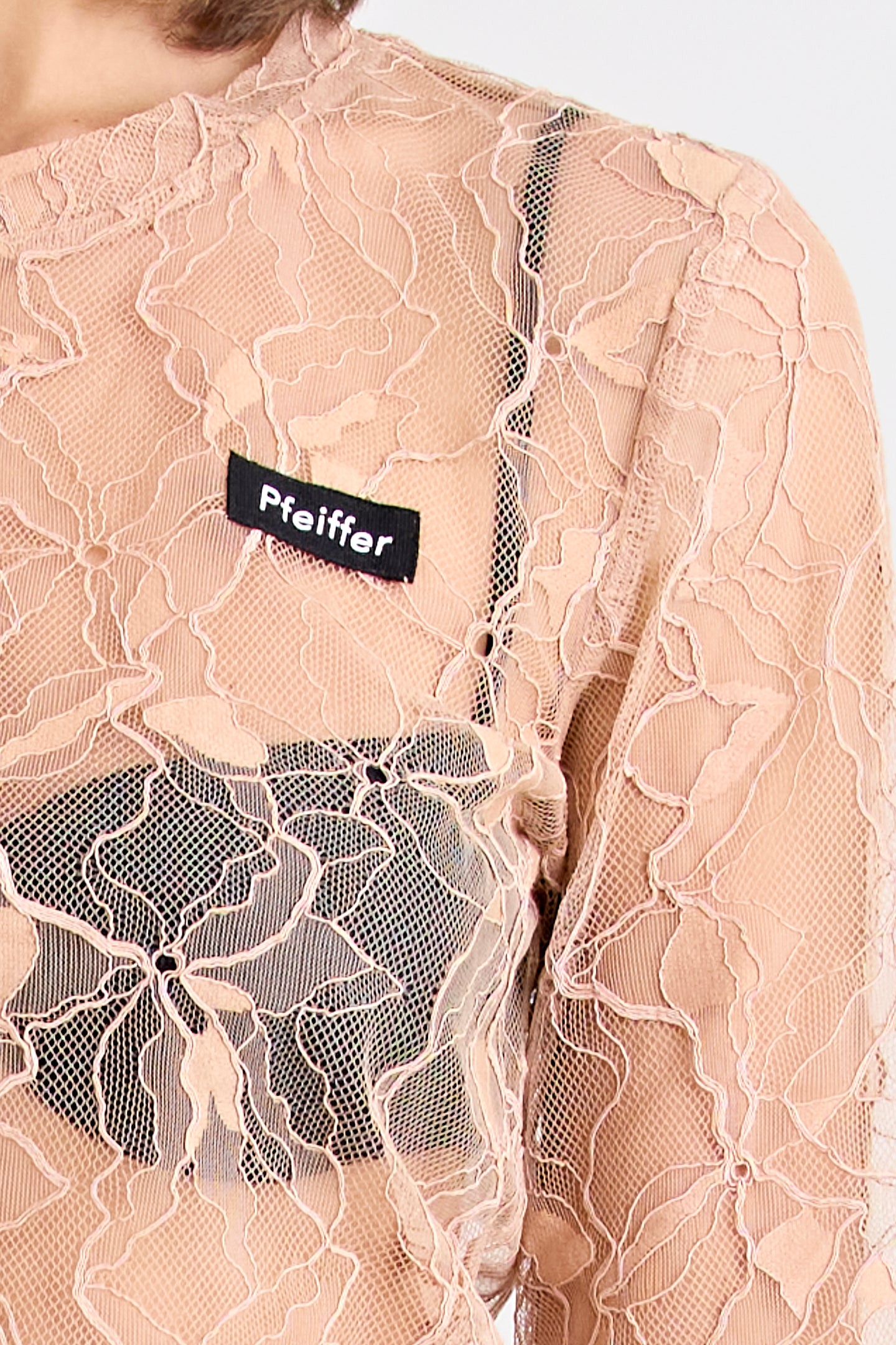 SABINE LACE TOP | NUDE
