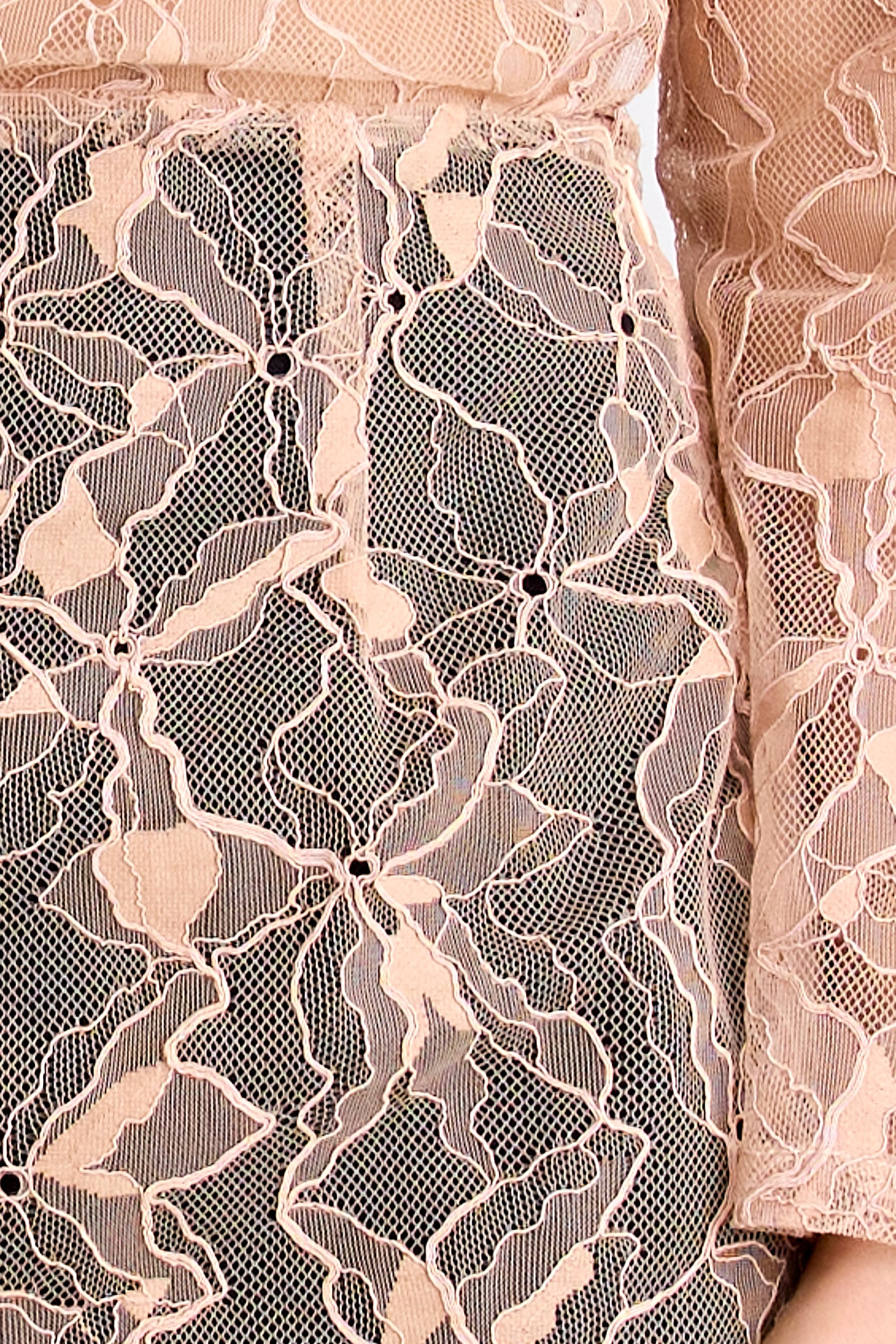 SABINE LACE MINI SKIRT | NUDE