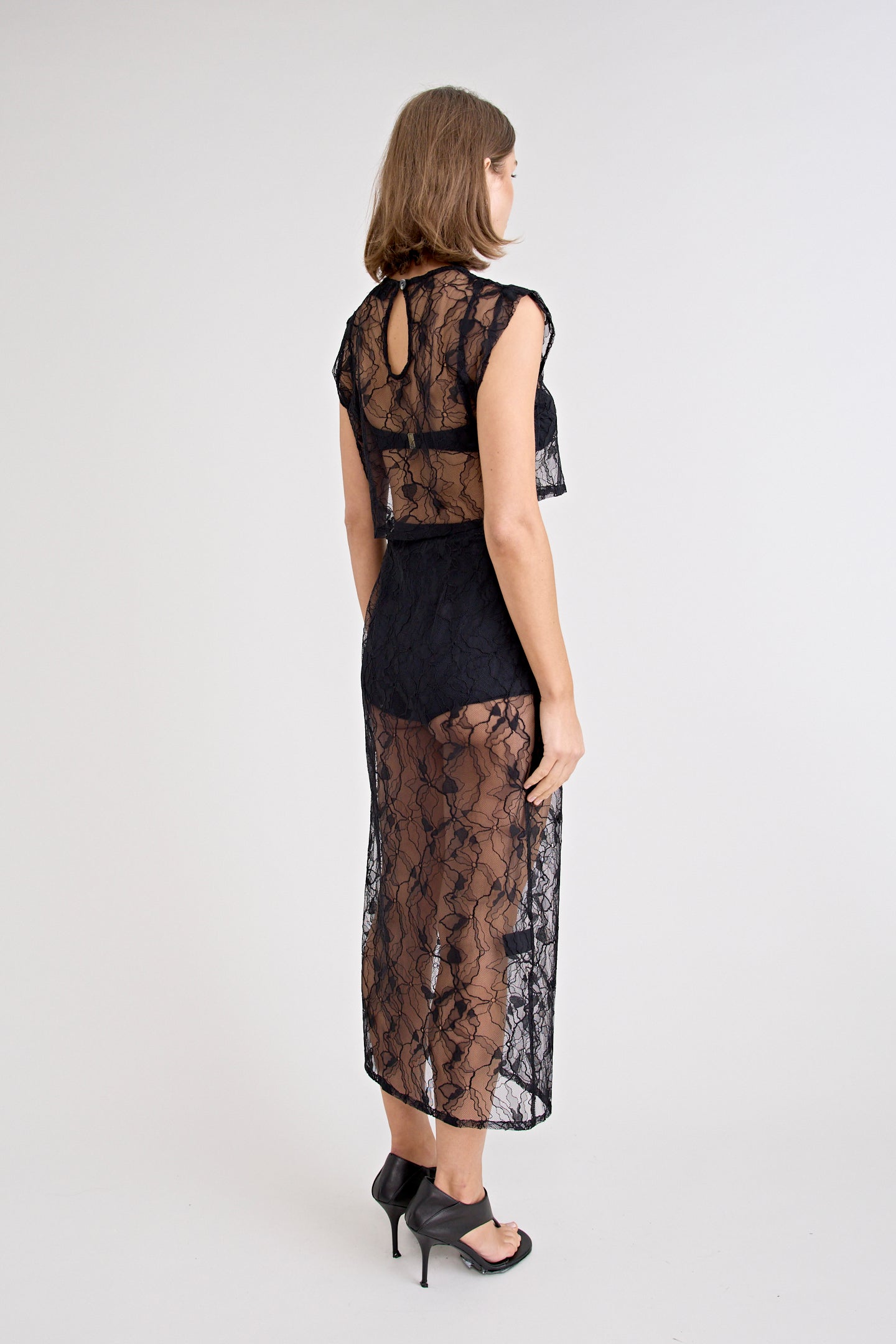 ASTRID LACE TOP | BLACK