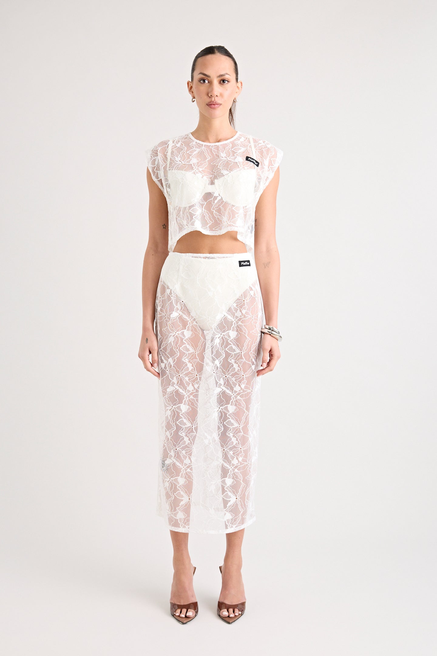 ASTRID LACE SKIRT | WHITE