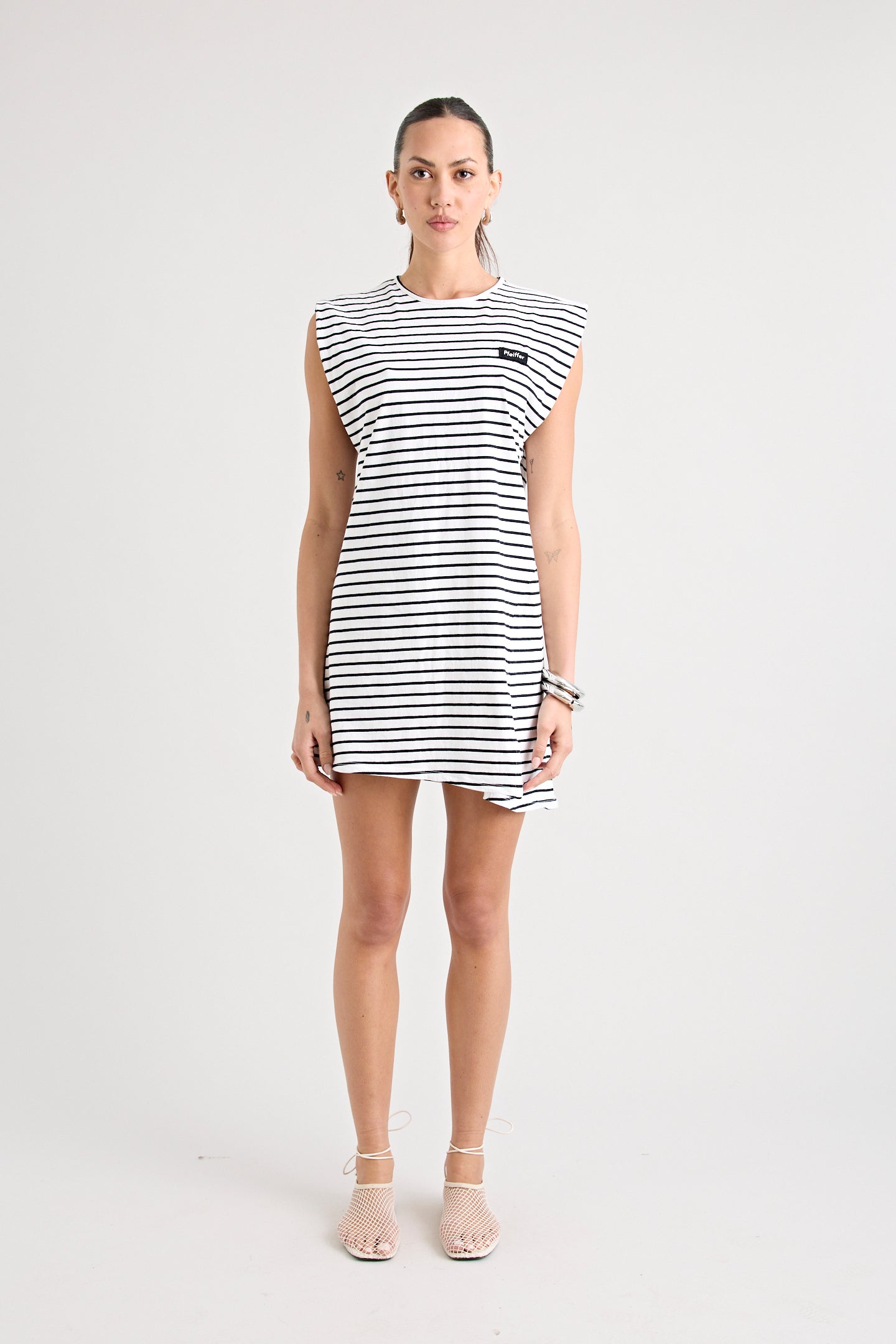 SORRENTINO DRESS | WHITE/BLACK