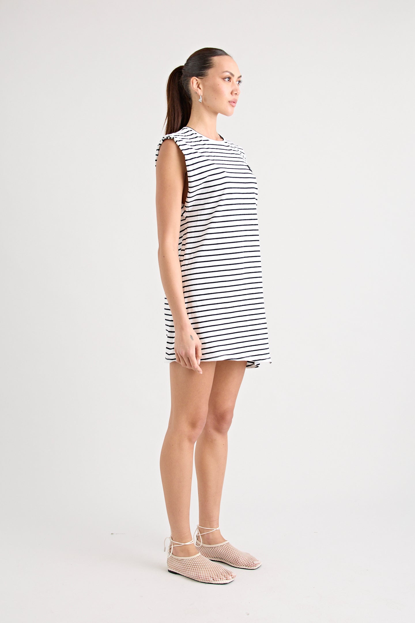 SORRENTINO DRESS | WHITE/BLACK