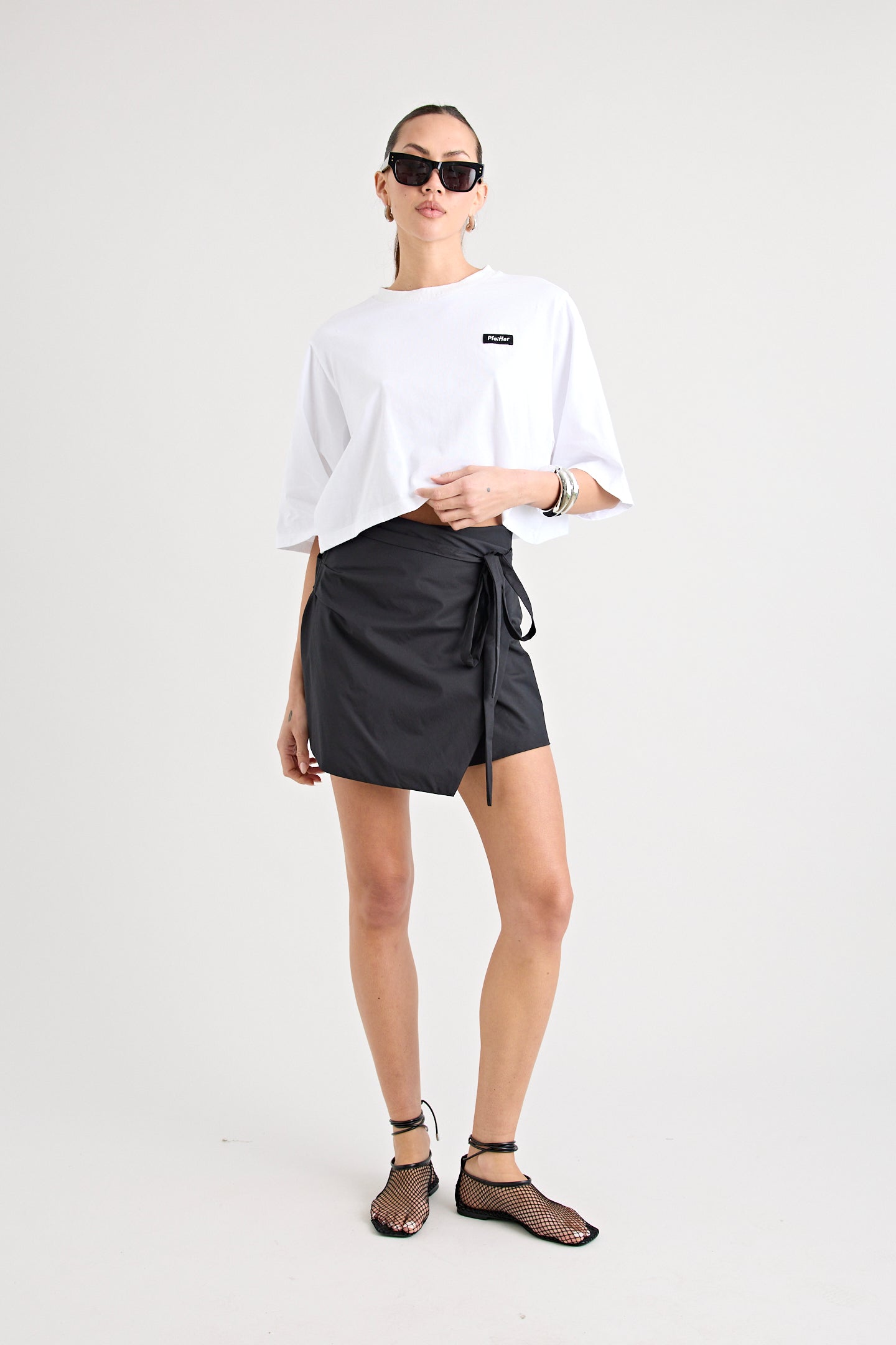 SALMA WRAP SKIRT | BLACK