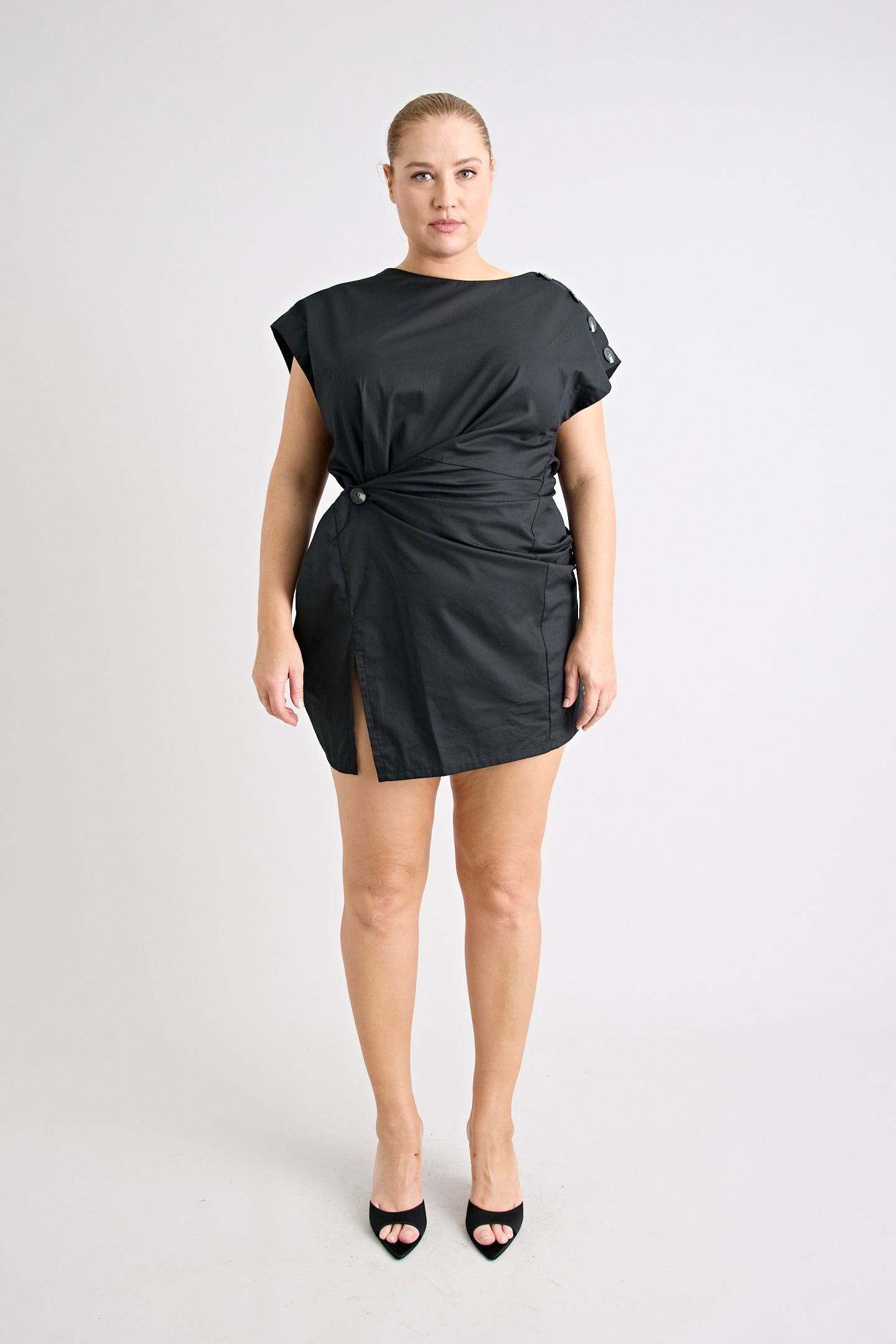 GRENADA MINI TWIST DRESS | BLACK