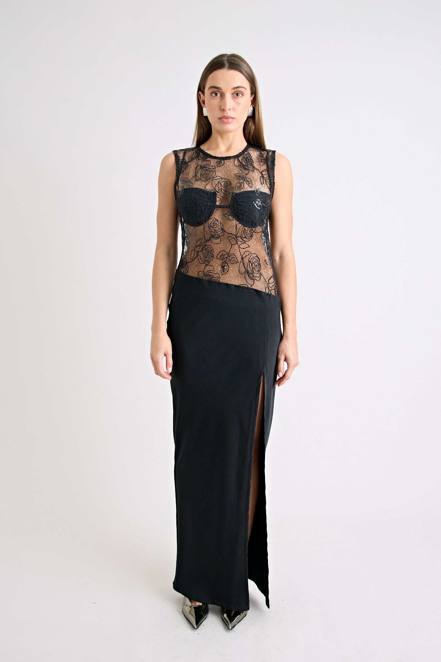 ROZELLE LACE DRESS | BLACK