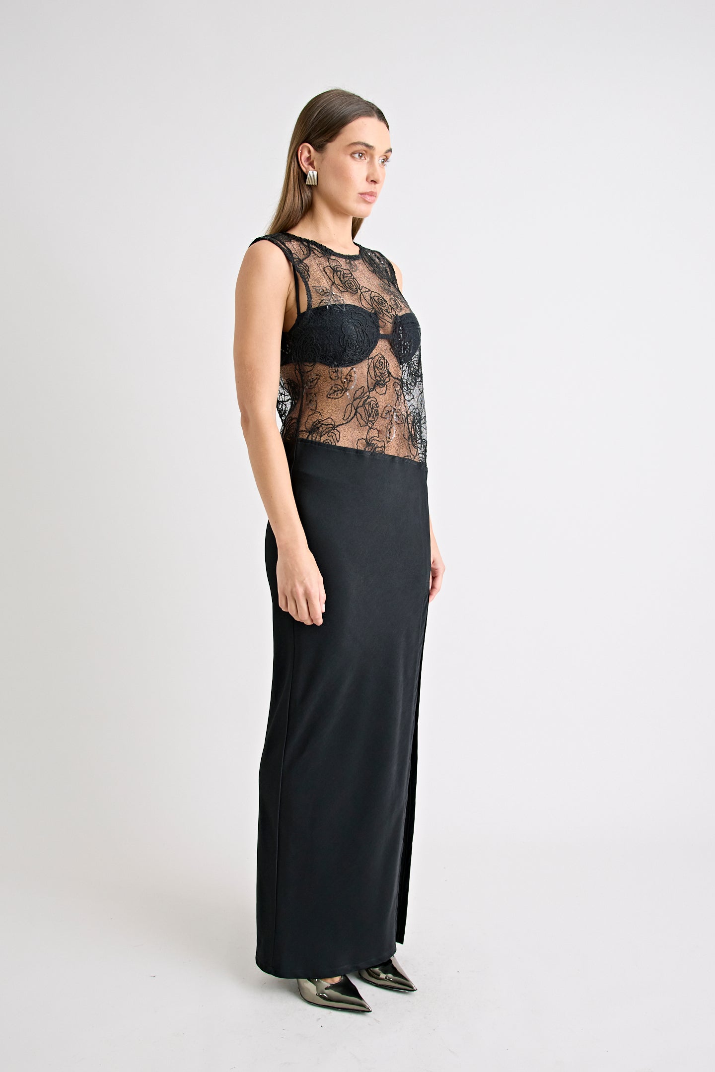 ROZELLE LACE DRESS | BLACK