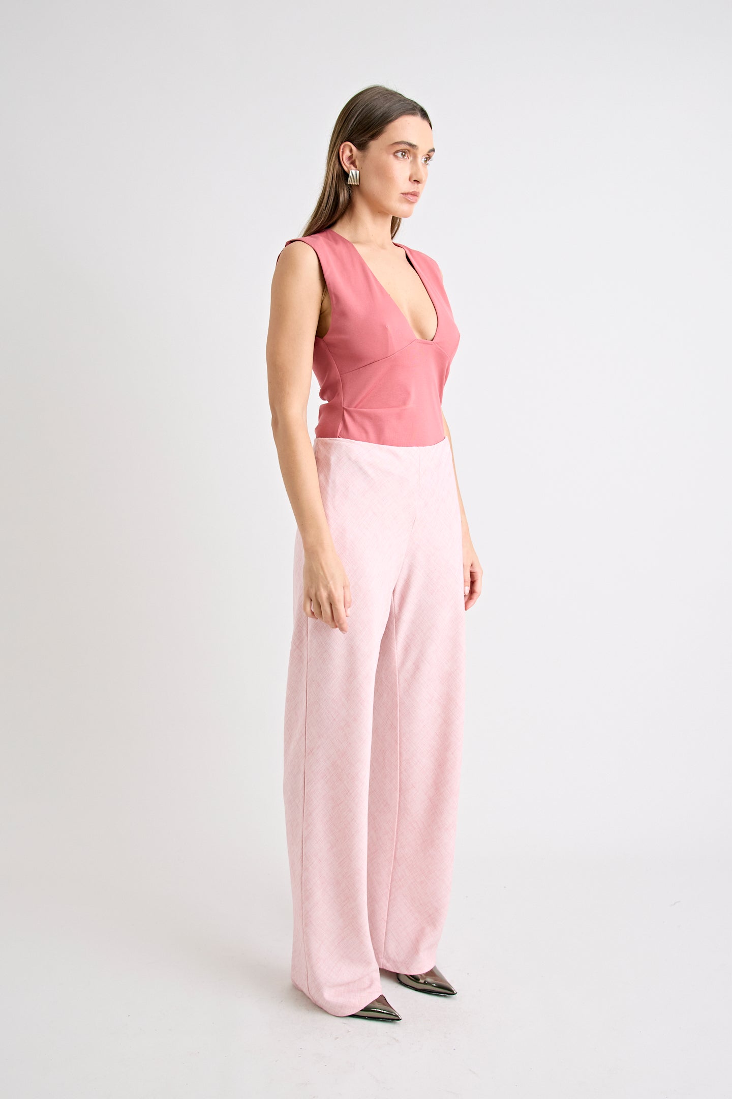 PINO BIAS CUT PANT | PINK