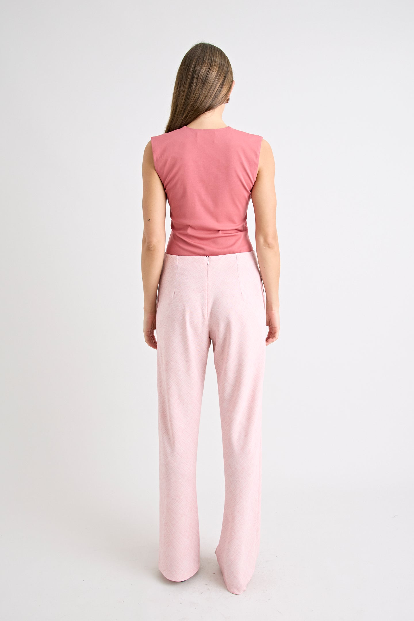 PINO BIAS CUT PANT | PINK