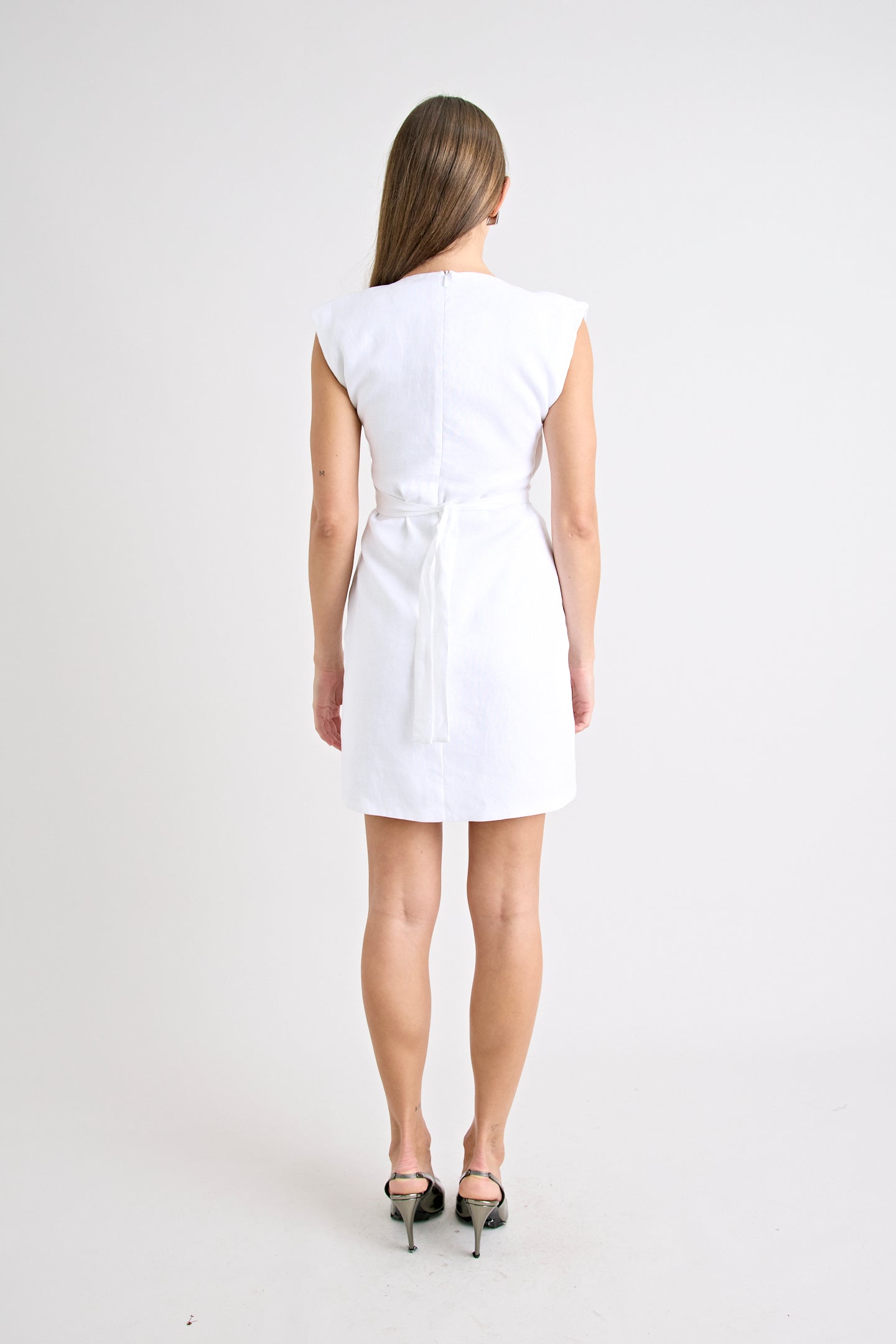 ROBERTS LINEN DRESS | POWDER