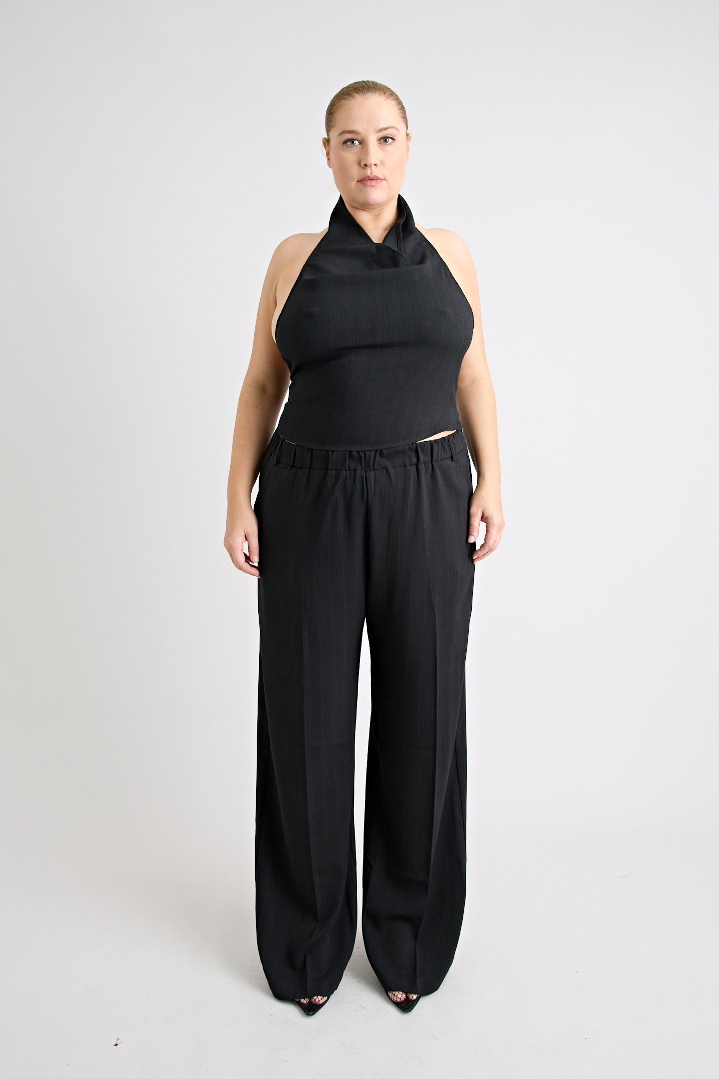 PINO COWL NECK TOP | BLACK