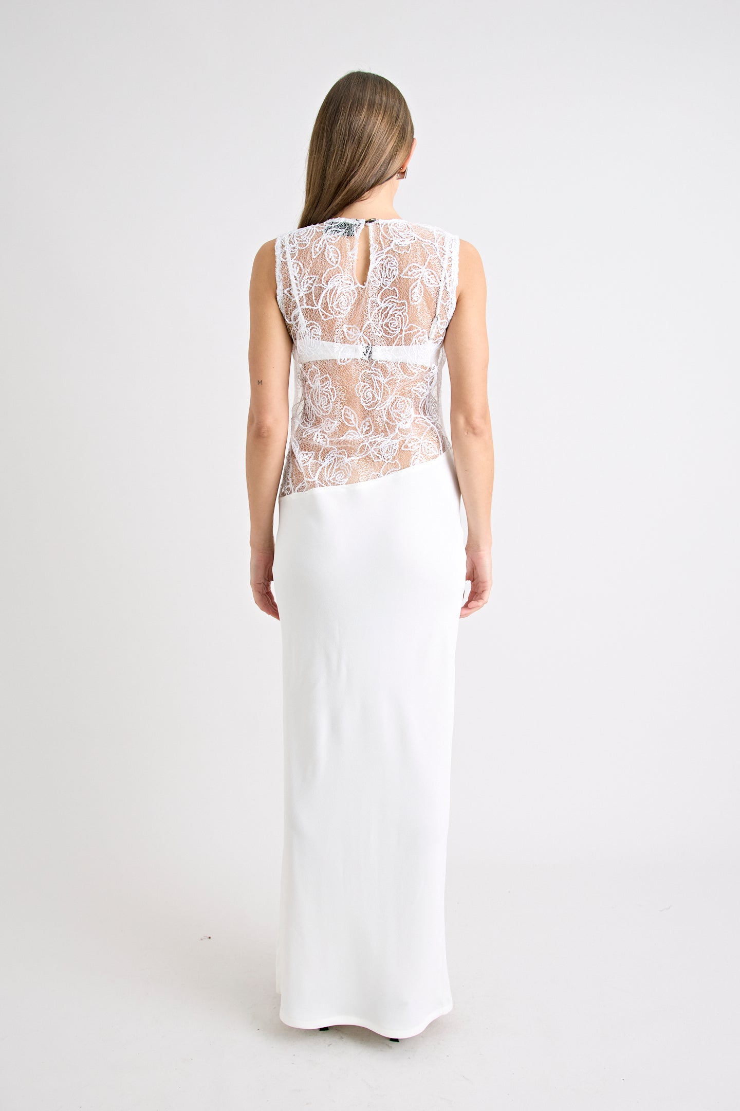 ROZELLE LACE DRESS | POWDER
