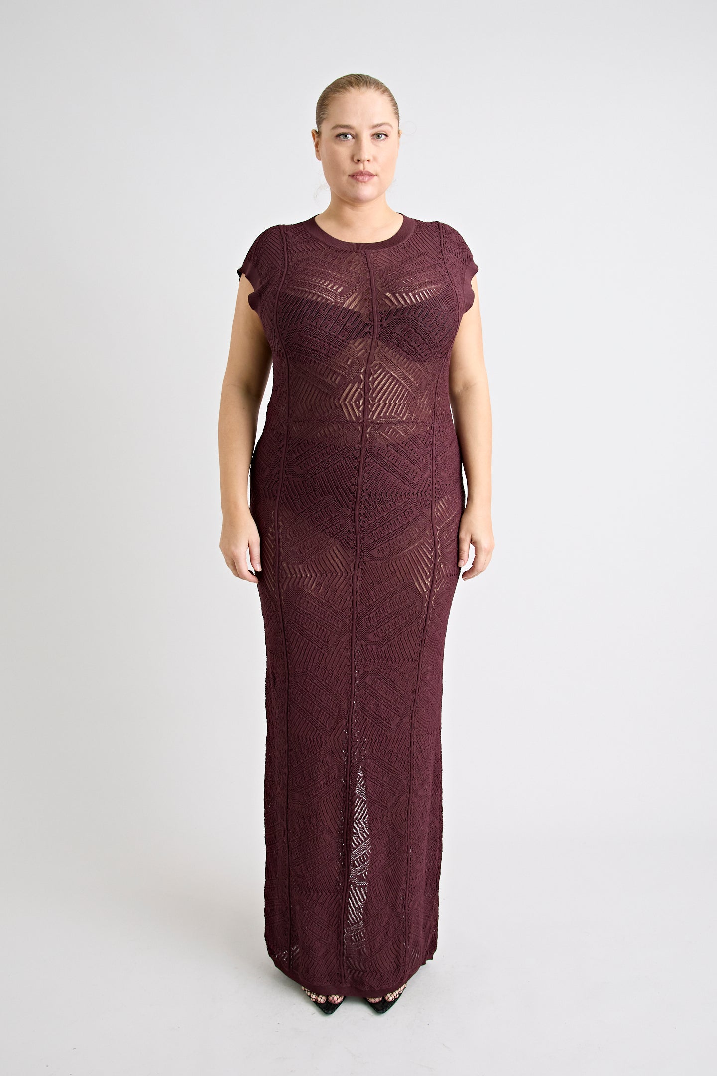 RENOIR KNIT DRESS | MERLOT