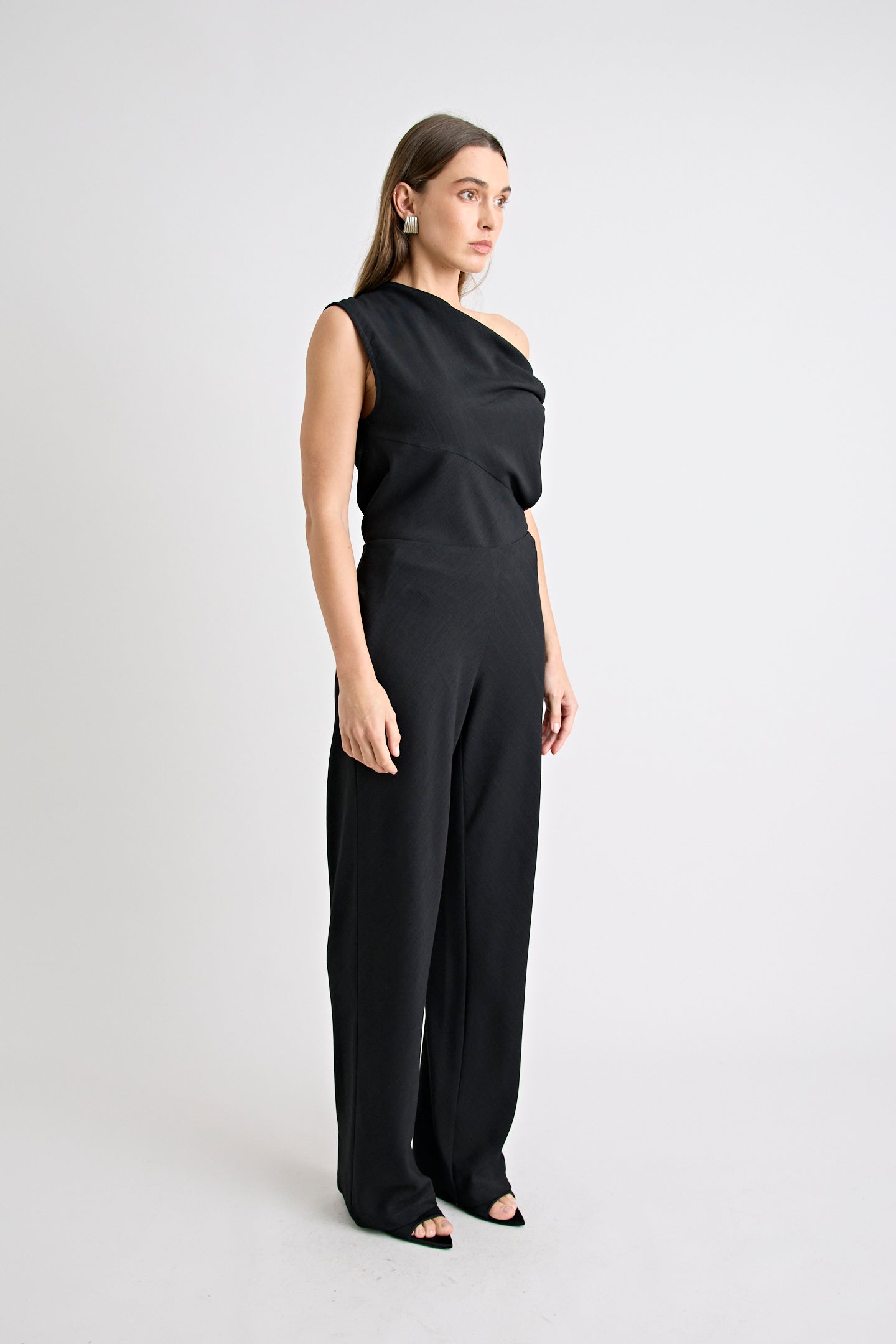 PINO BIAS CUT PANT | BLACK