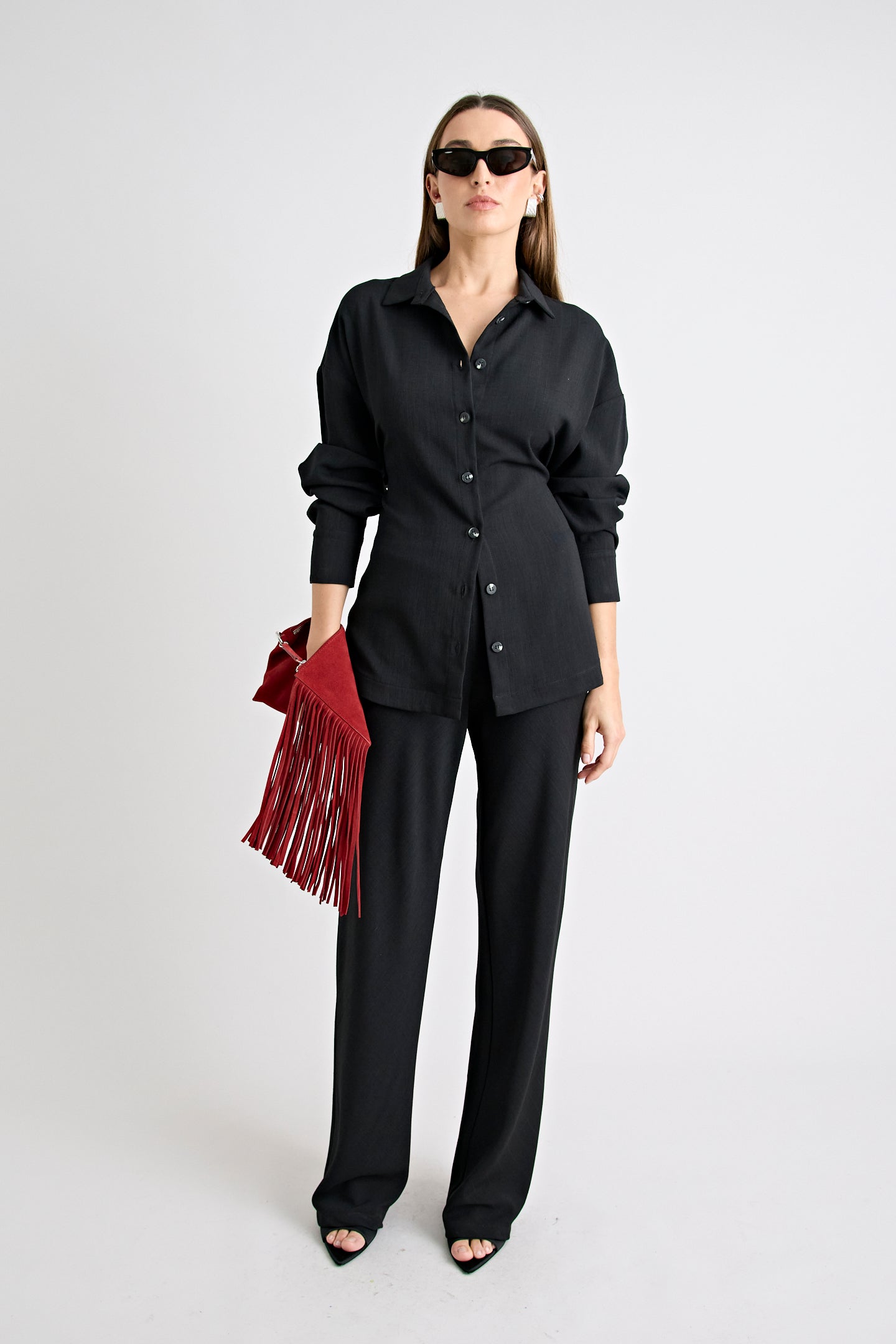 PINO BIAS CUT PANT | BLACK