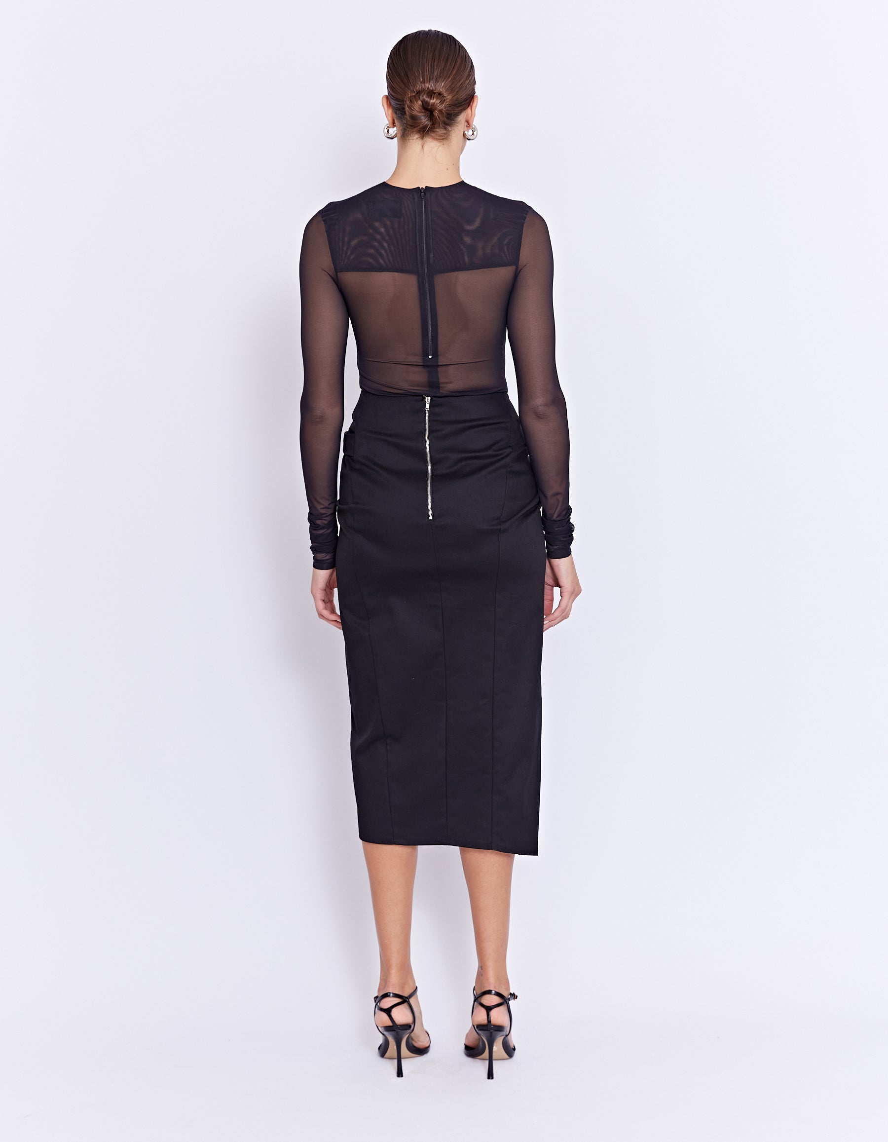 PARKS MIDI SKIRT | BLACK
