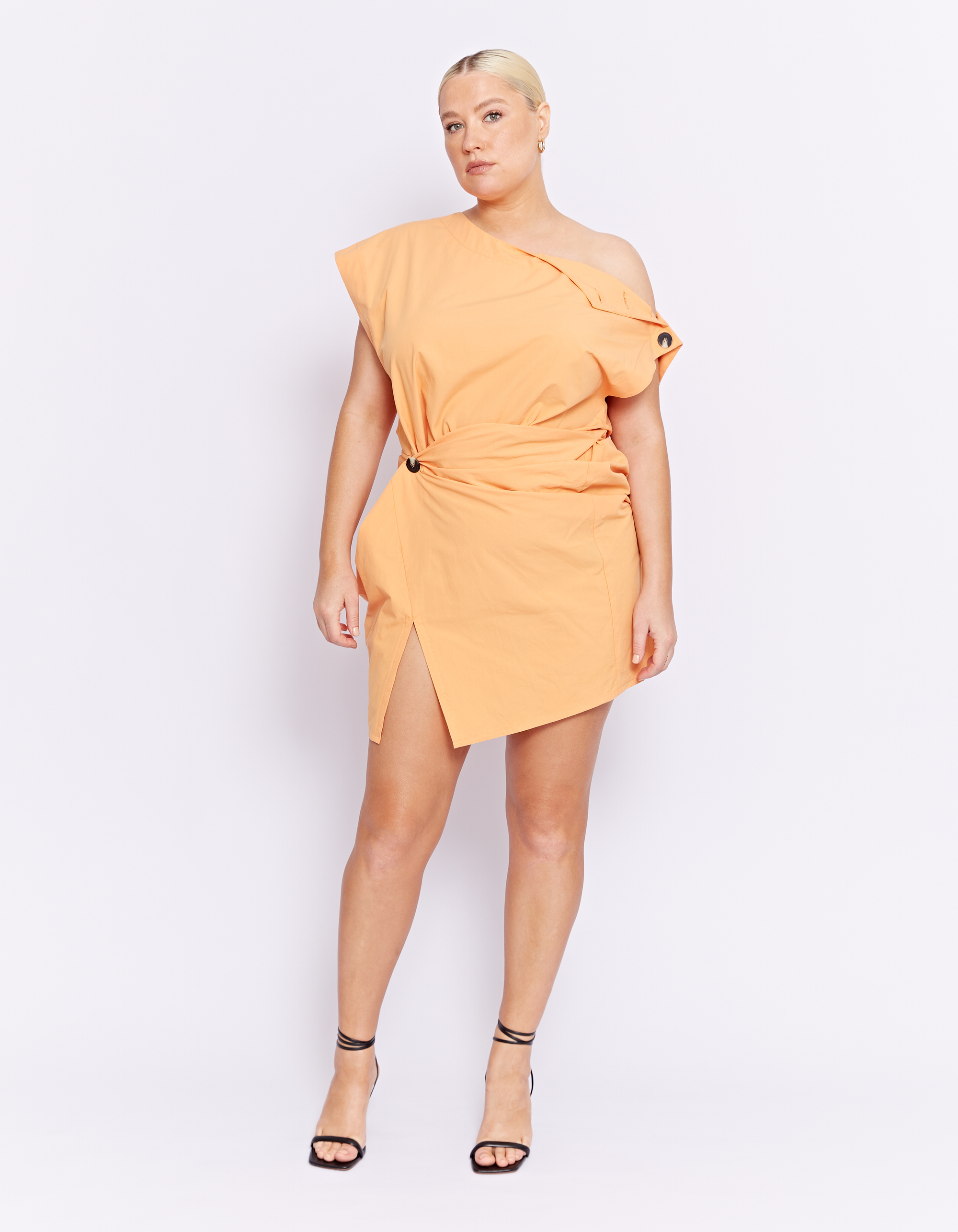 GRENADA MINI TWIST DRESS | TANGERINE