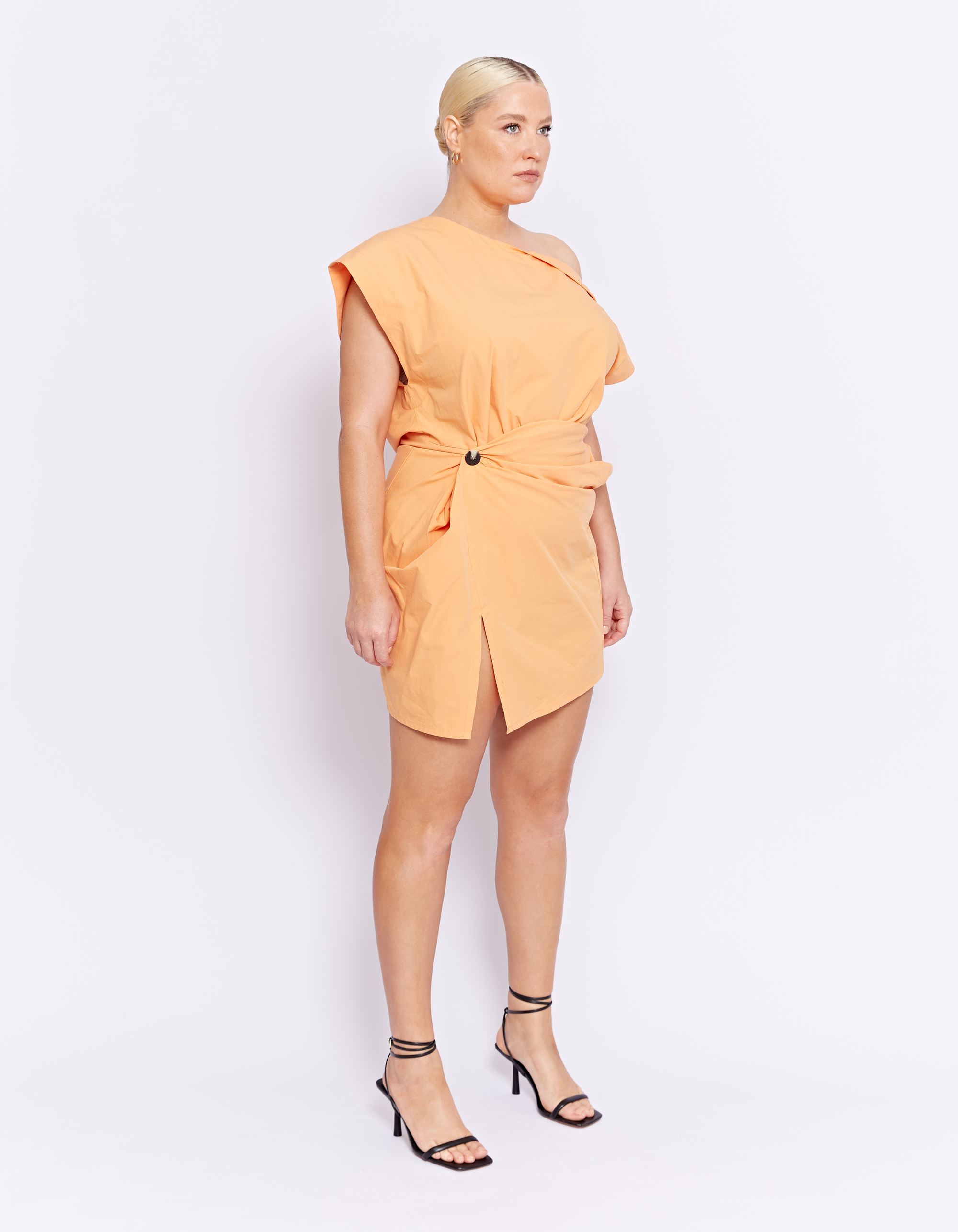 GRENADA MINI TWIST DRESS | TANGERINE