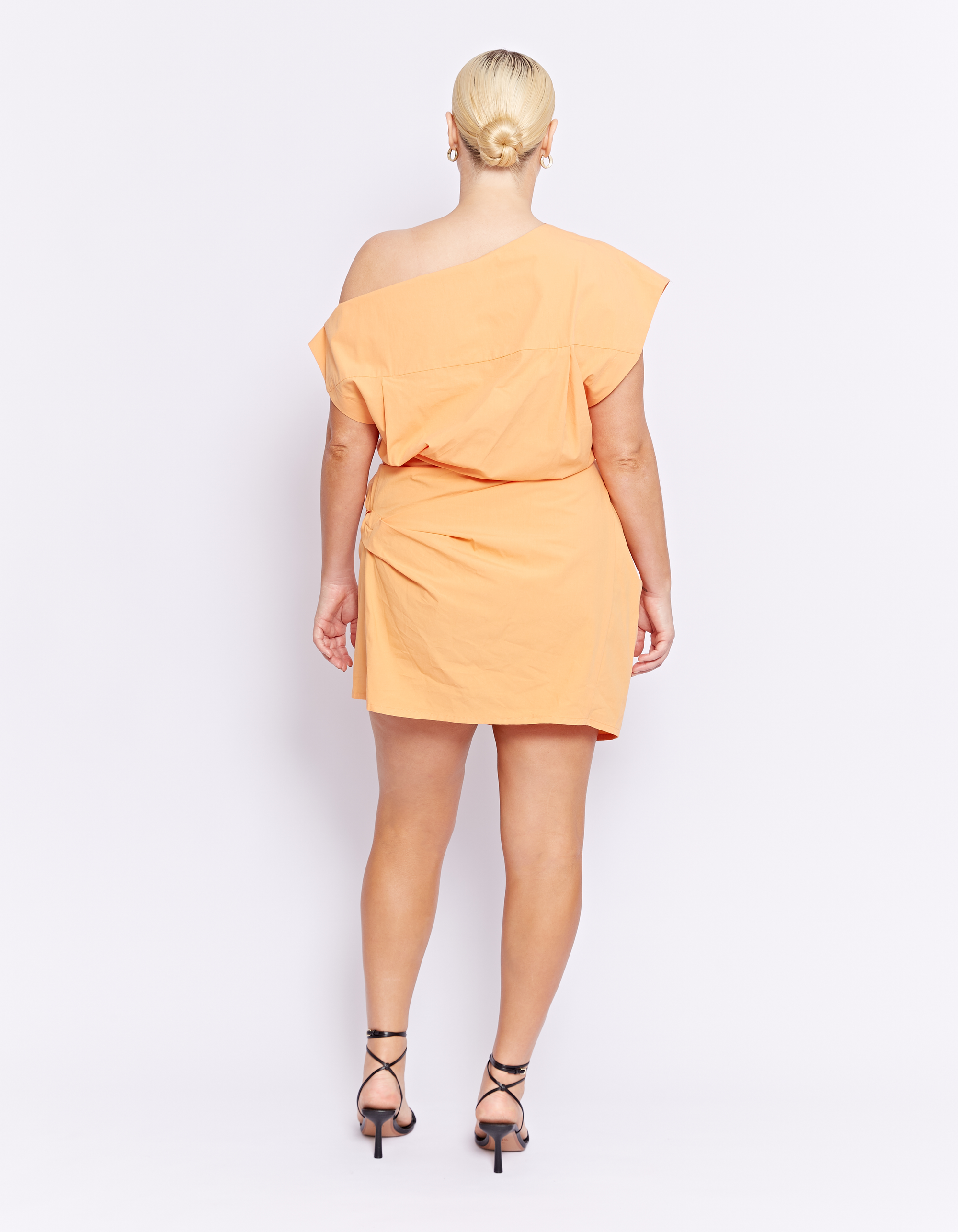 GRENADA MINI TWIST DRESS | TANGERINE