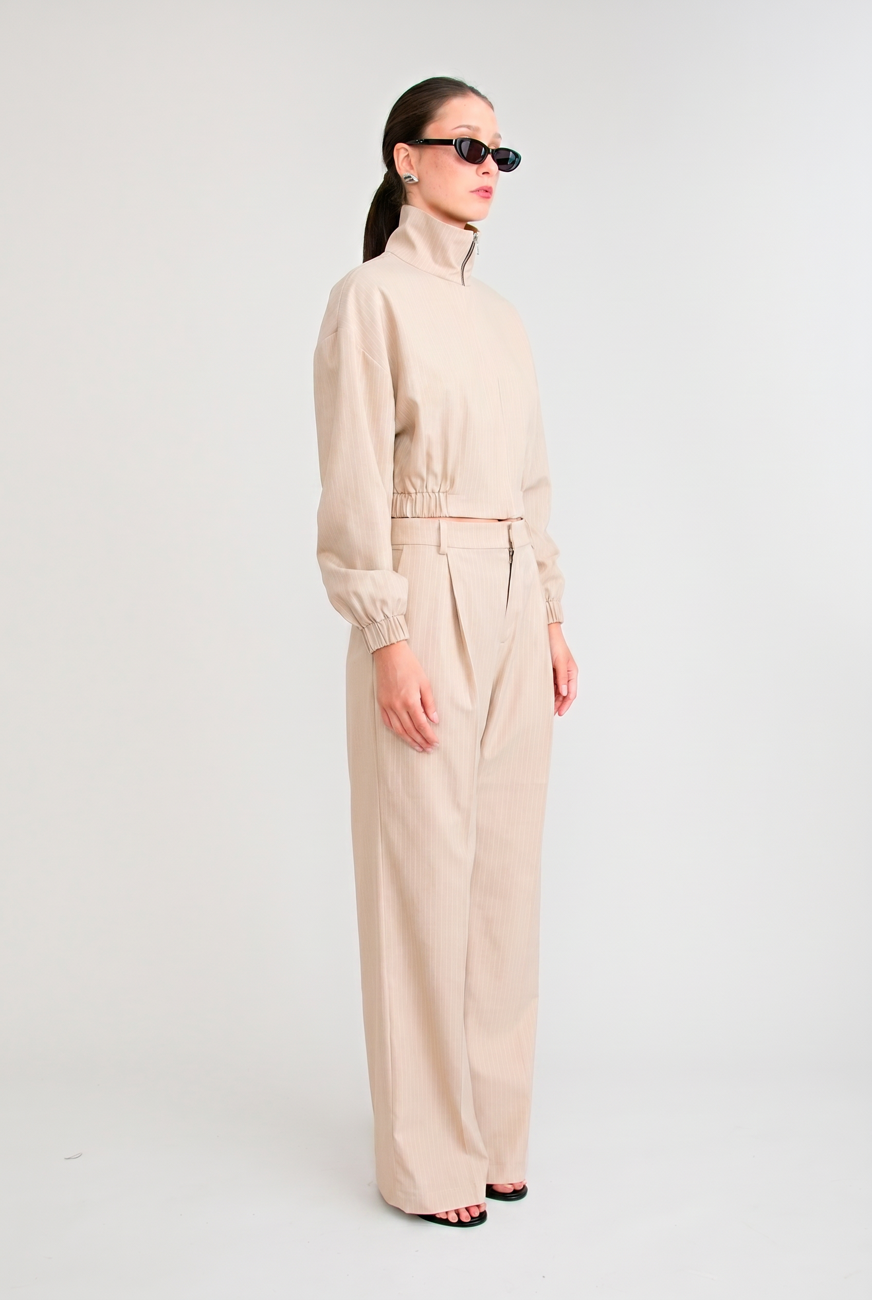 ZENA BOMBER JACKET | BEIGE