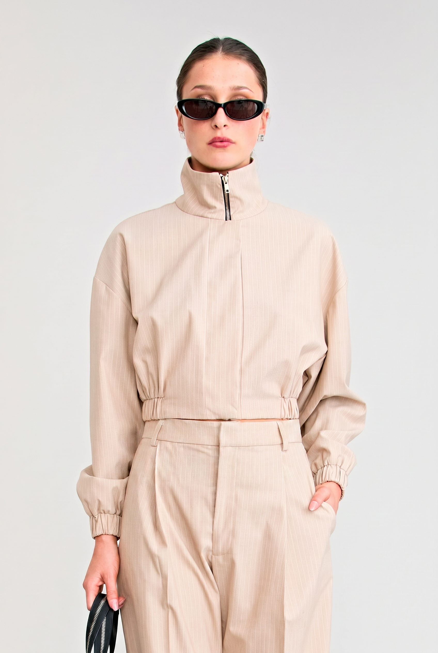 ZENA BOMBER JACKET | BEIGE