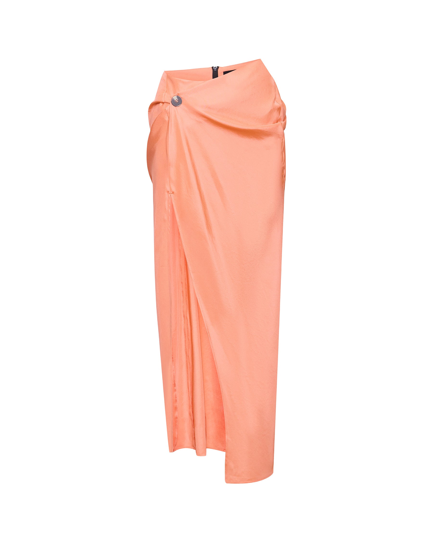 RAF SILK TWIST SKIRT | PEACH