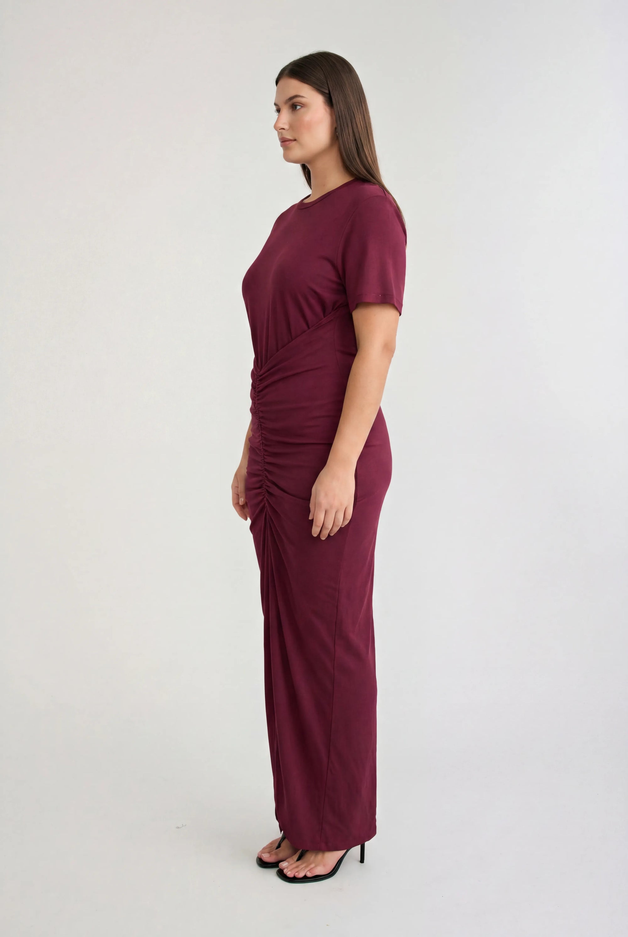 NIKO MAXI DRESS | BURGUNDY