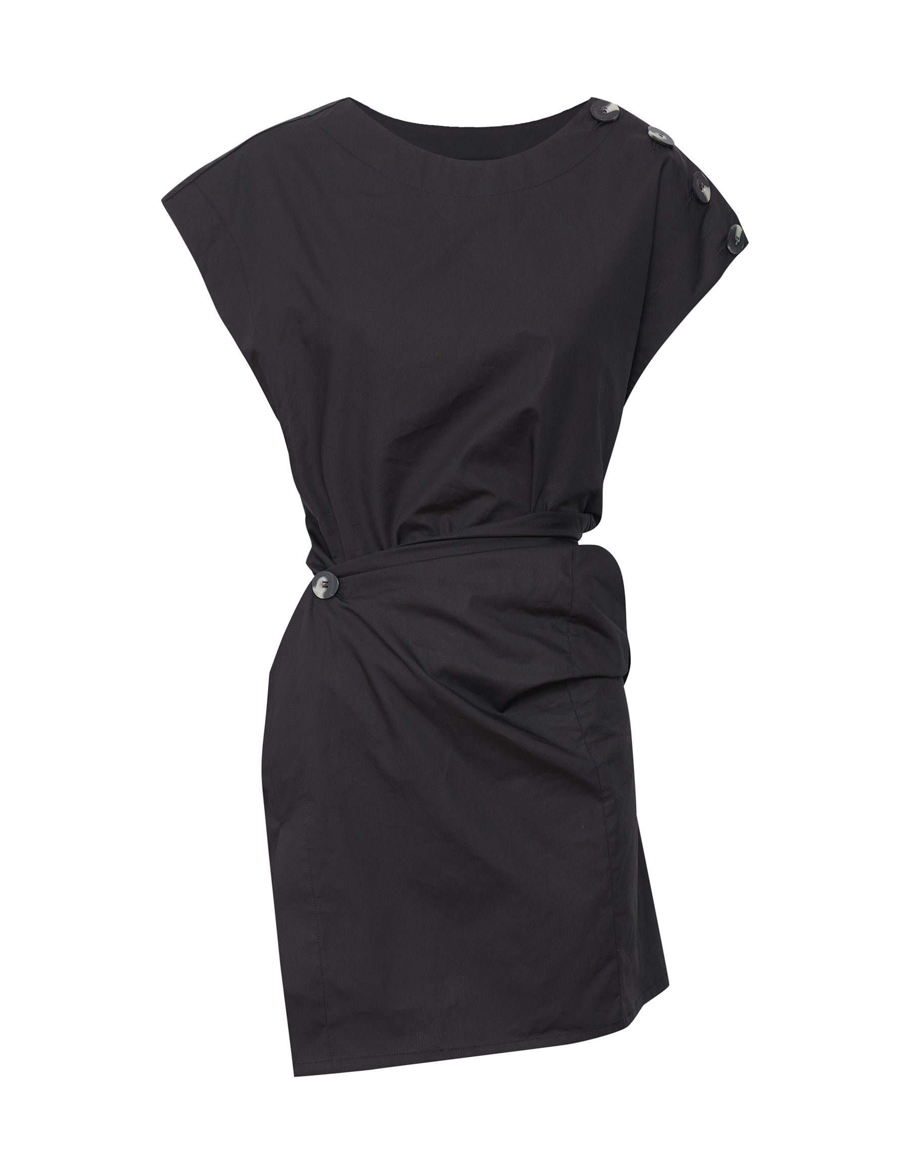 GRENADA MINI TWIST DRESS | BLACK