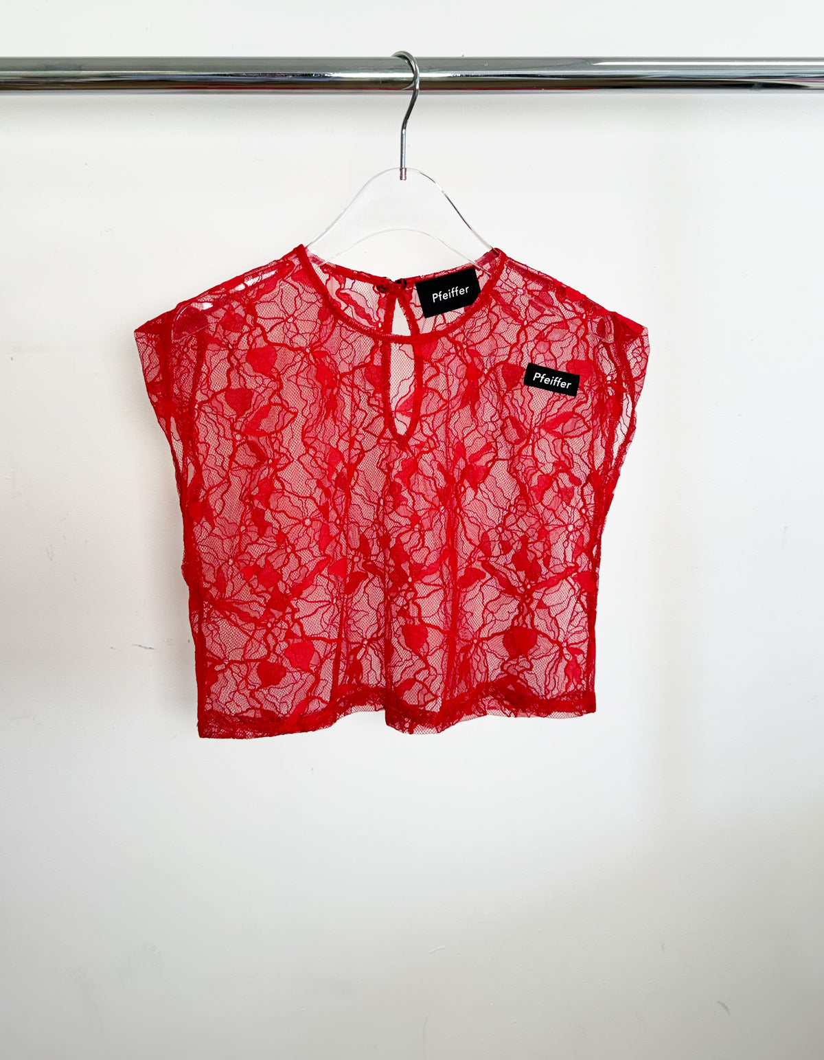 ASTRID LACE TOP | RED