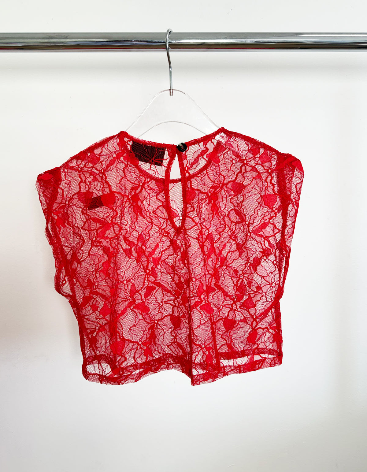 ASTRID LACE TOP | RED