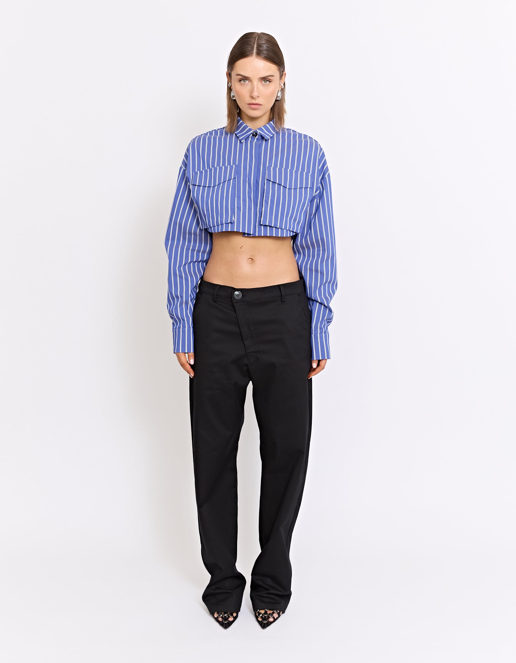 EDAN CROPPED SHIRT | STRIPE