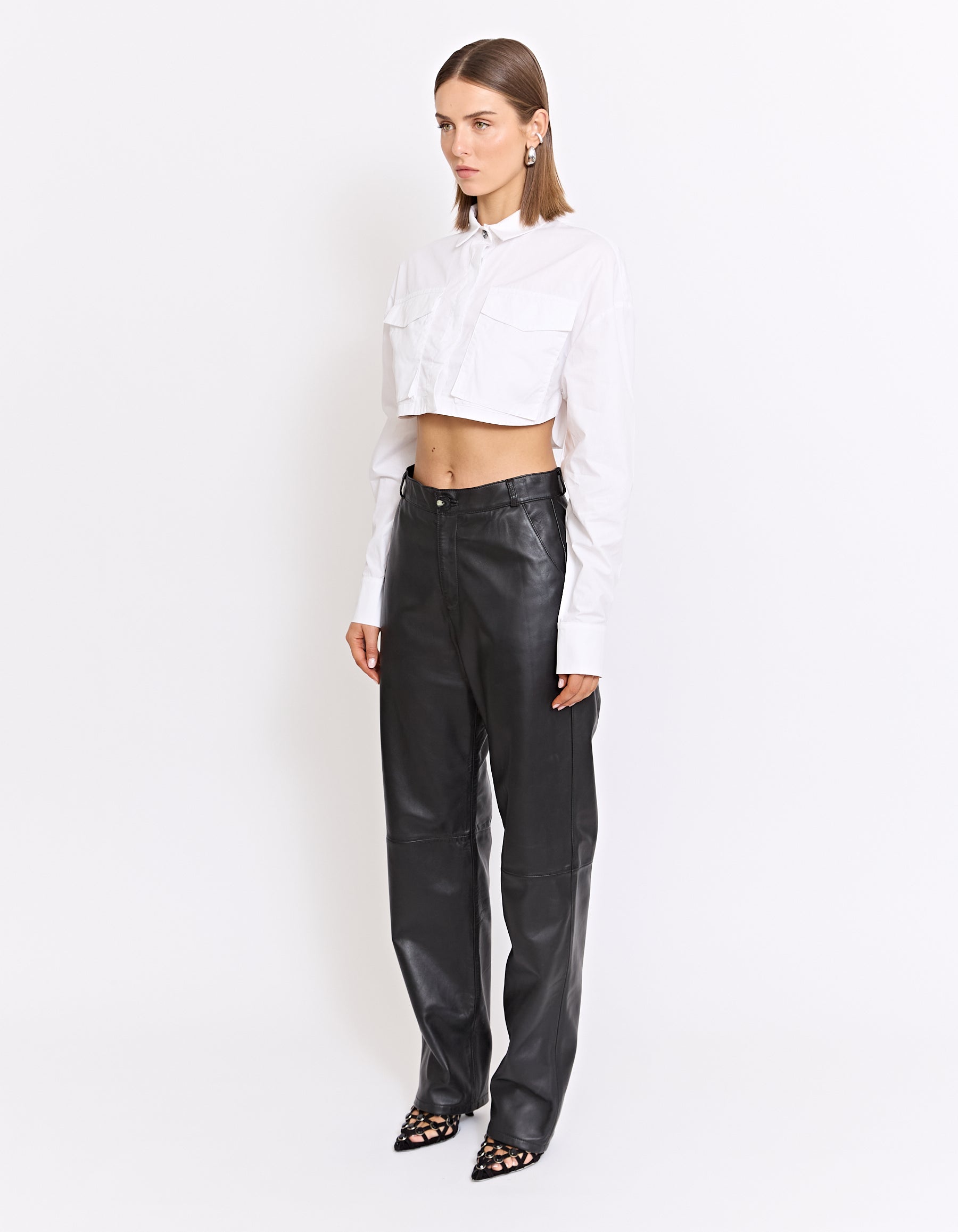 EDAN CROPPED SHIRT | WHITE