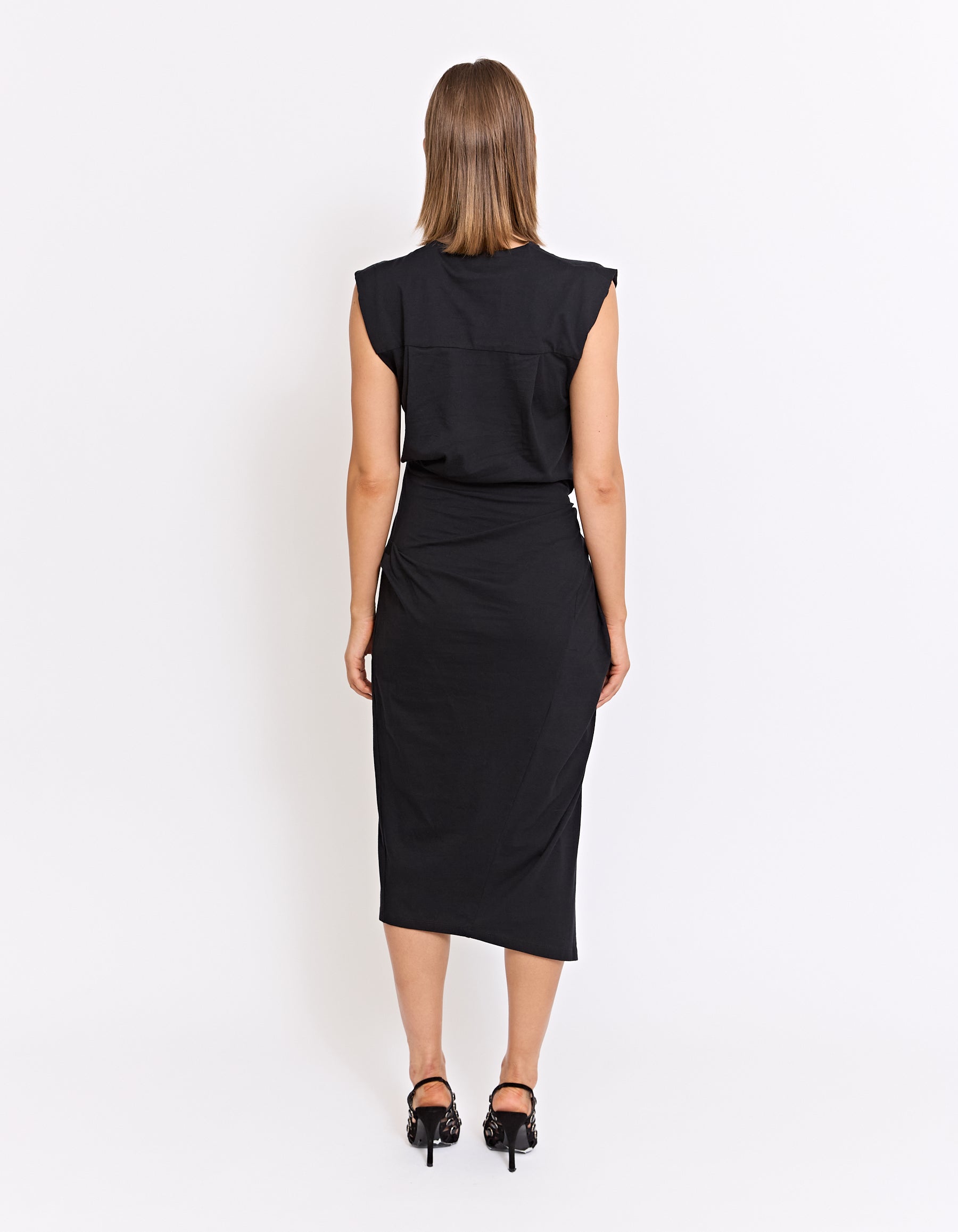 KASKADE TWIST DRESS | BLACK