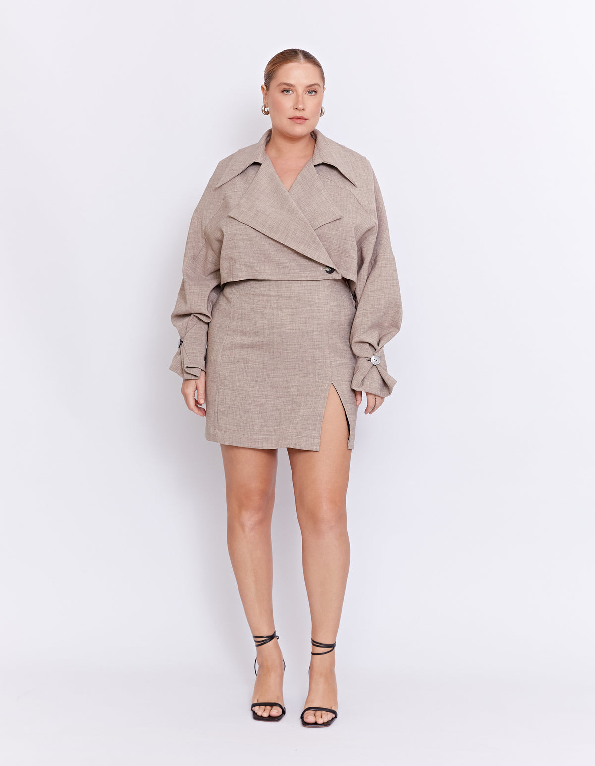 THE BAXTER TRENCH DRESS | BISCUIT
