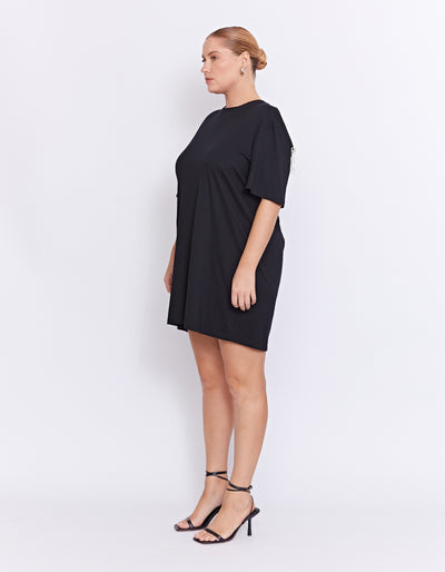 808 DISCO TEE DRESS | BLACK