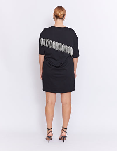 808 DISCO TEE DRESS | BLACK