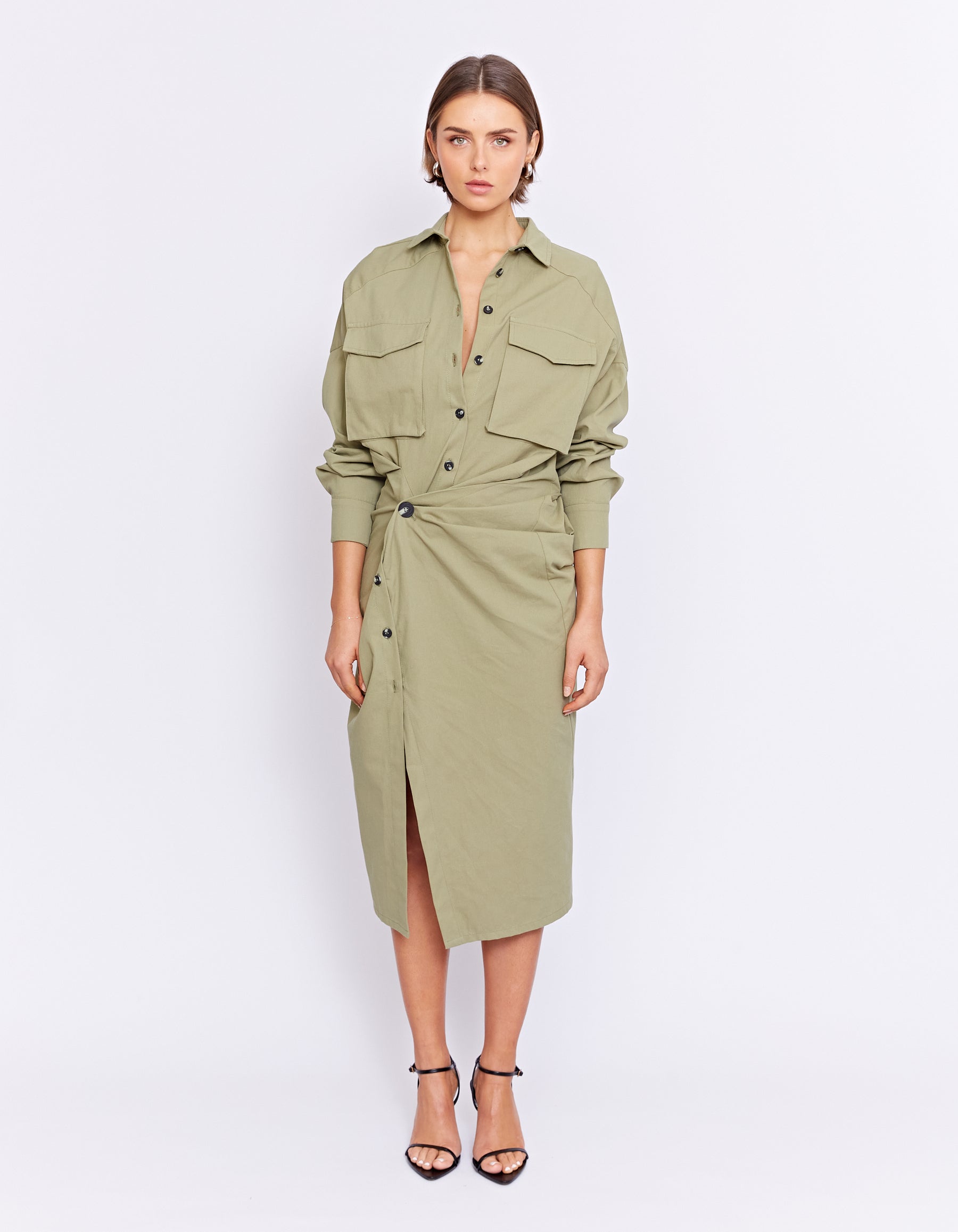 FORBES TWIST DRESS | PISTACHIO