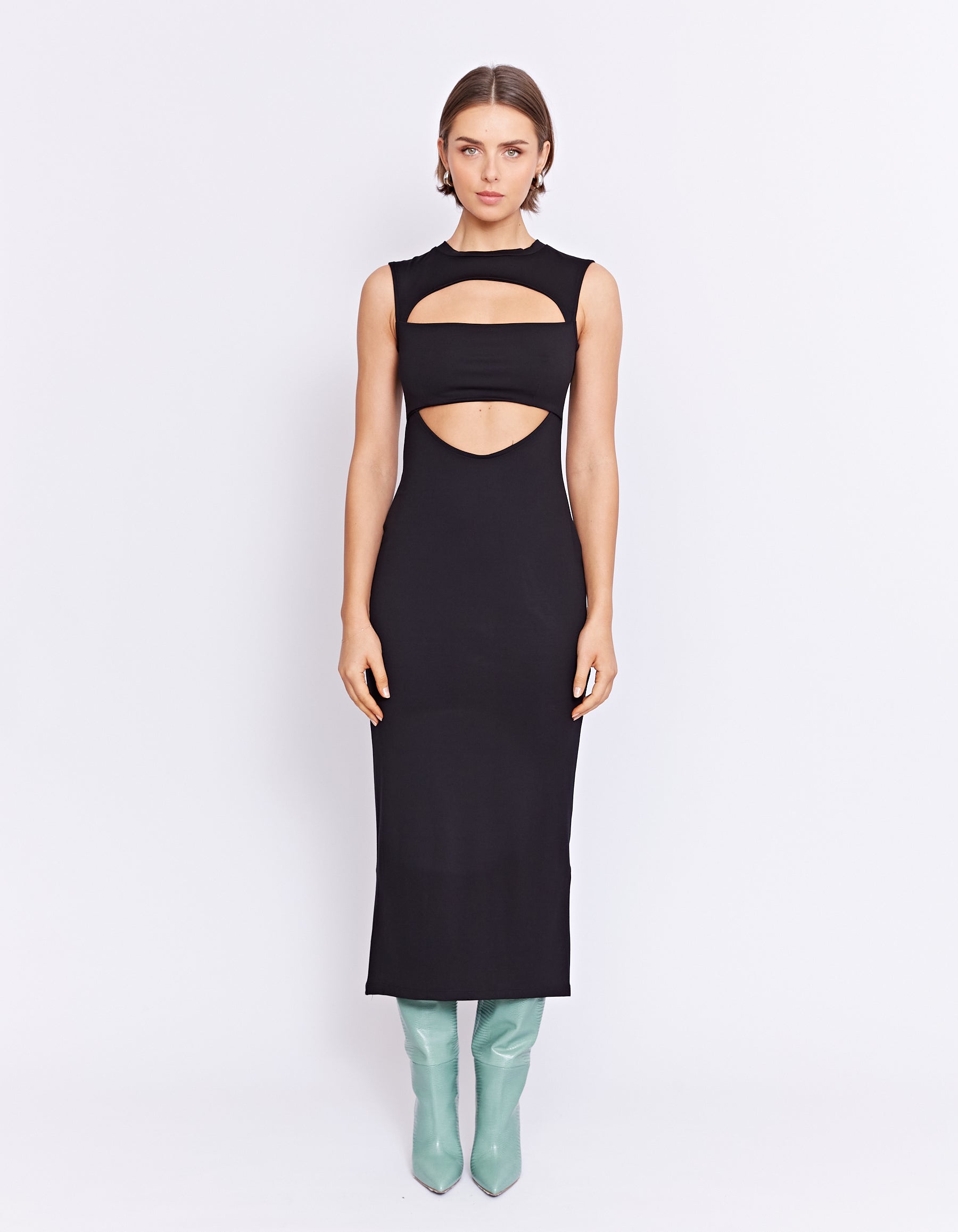 Skims Maxi Dress - Black – Rent with Iz