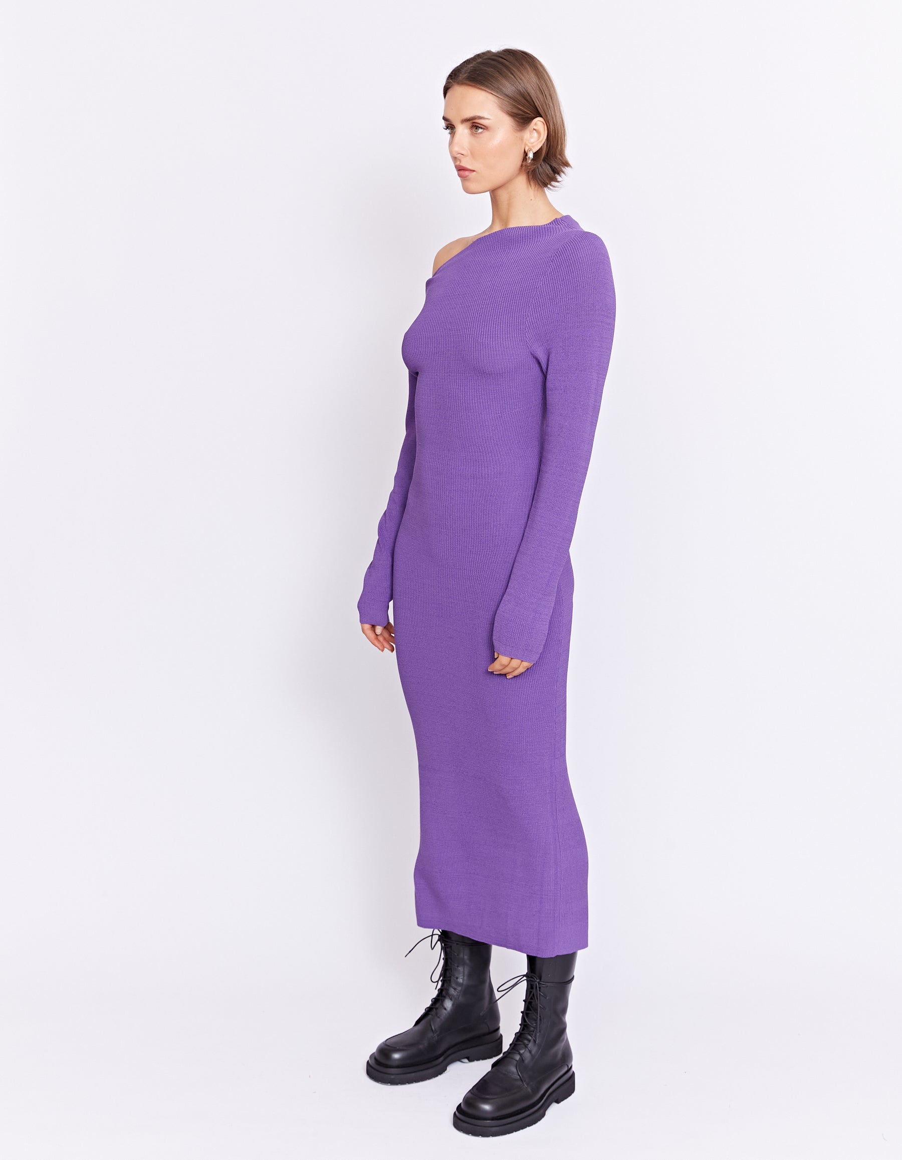 CALABRIA KNIT DRESS | PURPLE MARLE - PFEIFFER