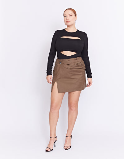 NOAH SKIRT | WOOD