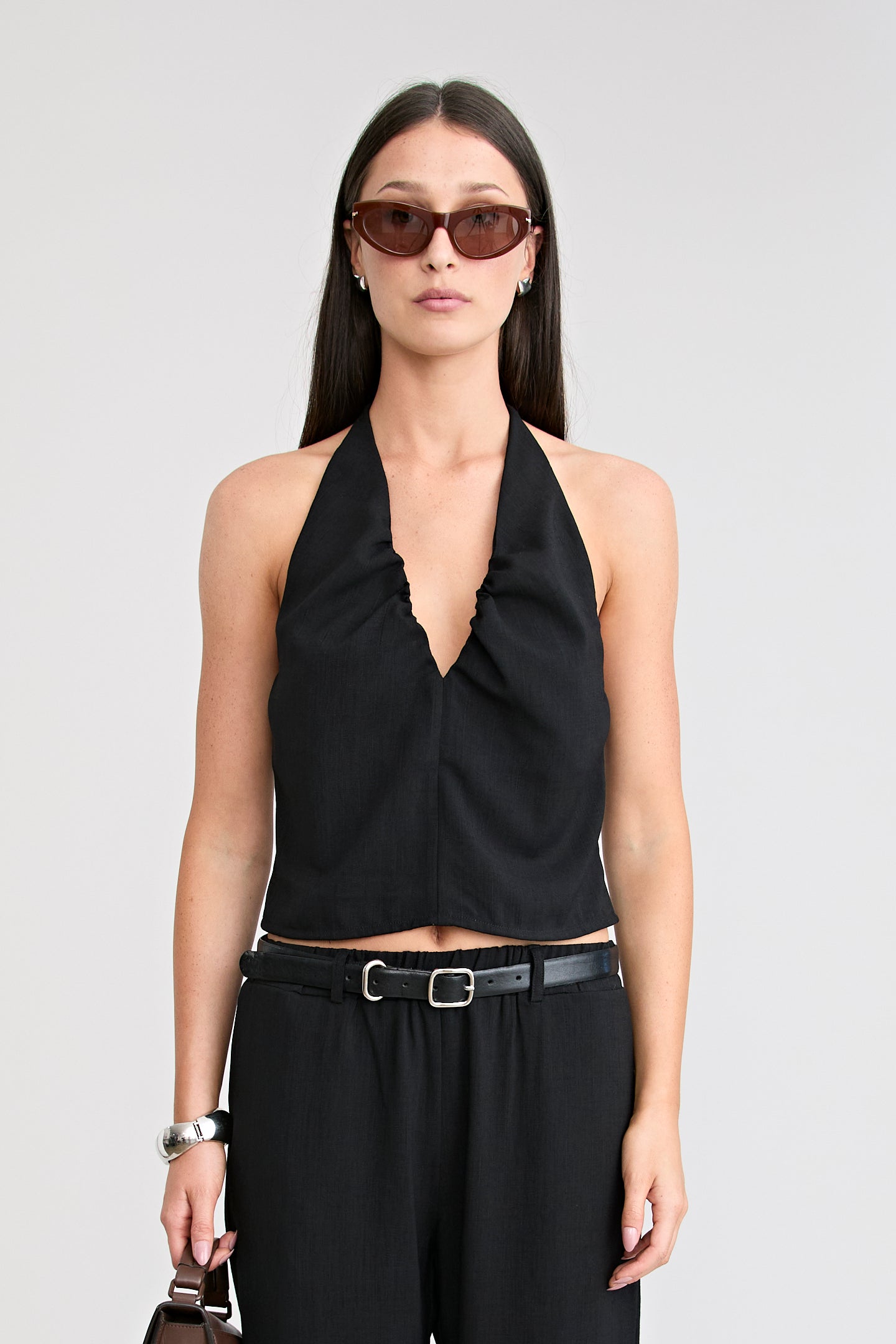 PINO HALTER TOP | BLACK