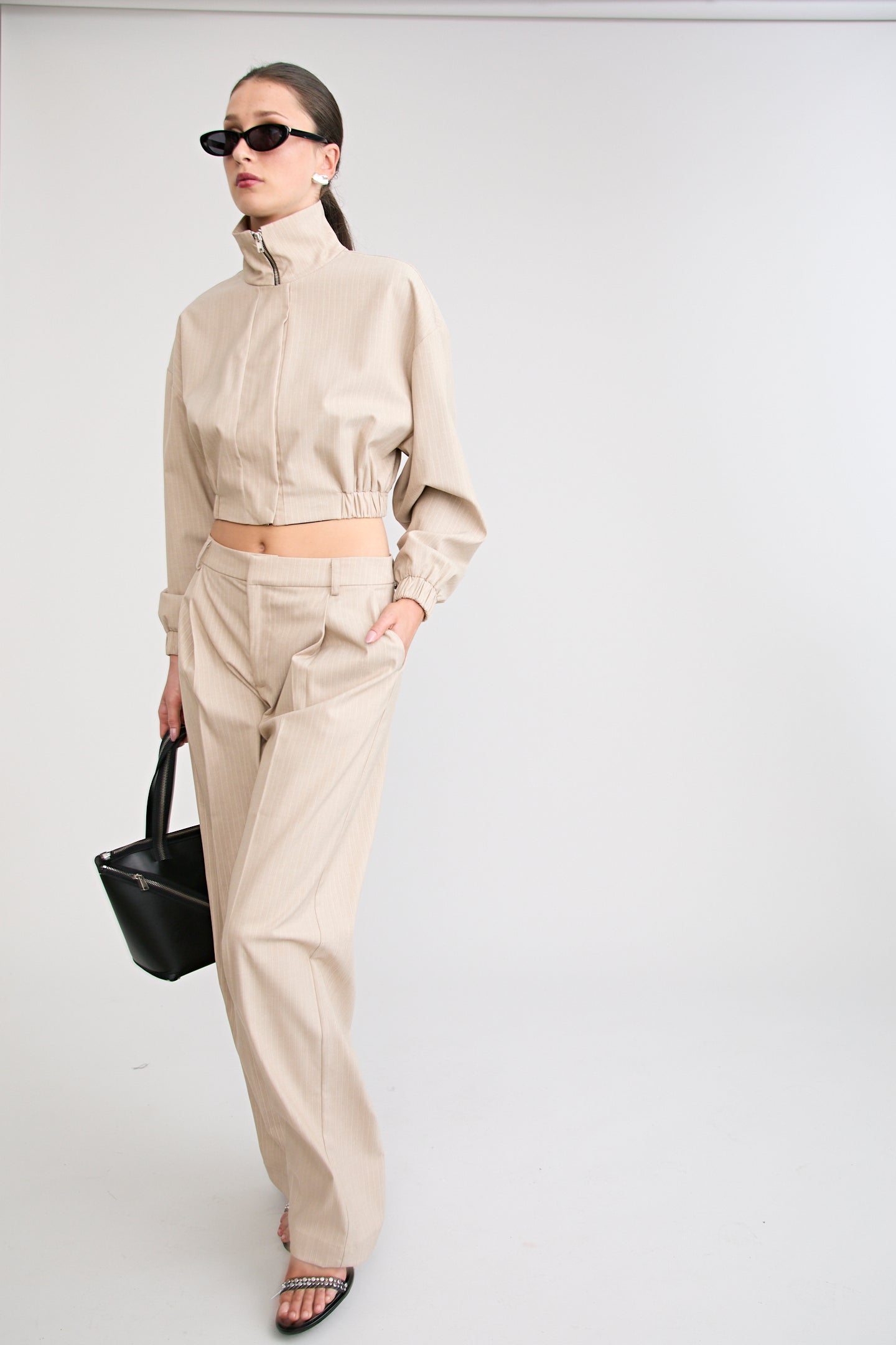 ZENA BOMBER JACKET | BEIGE