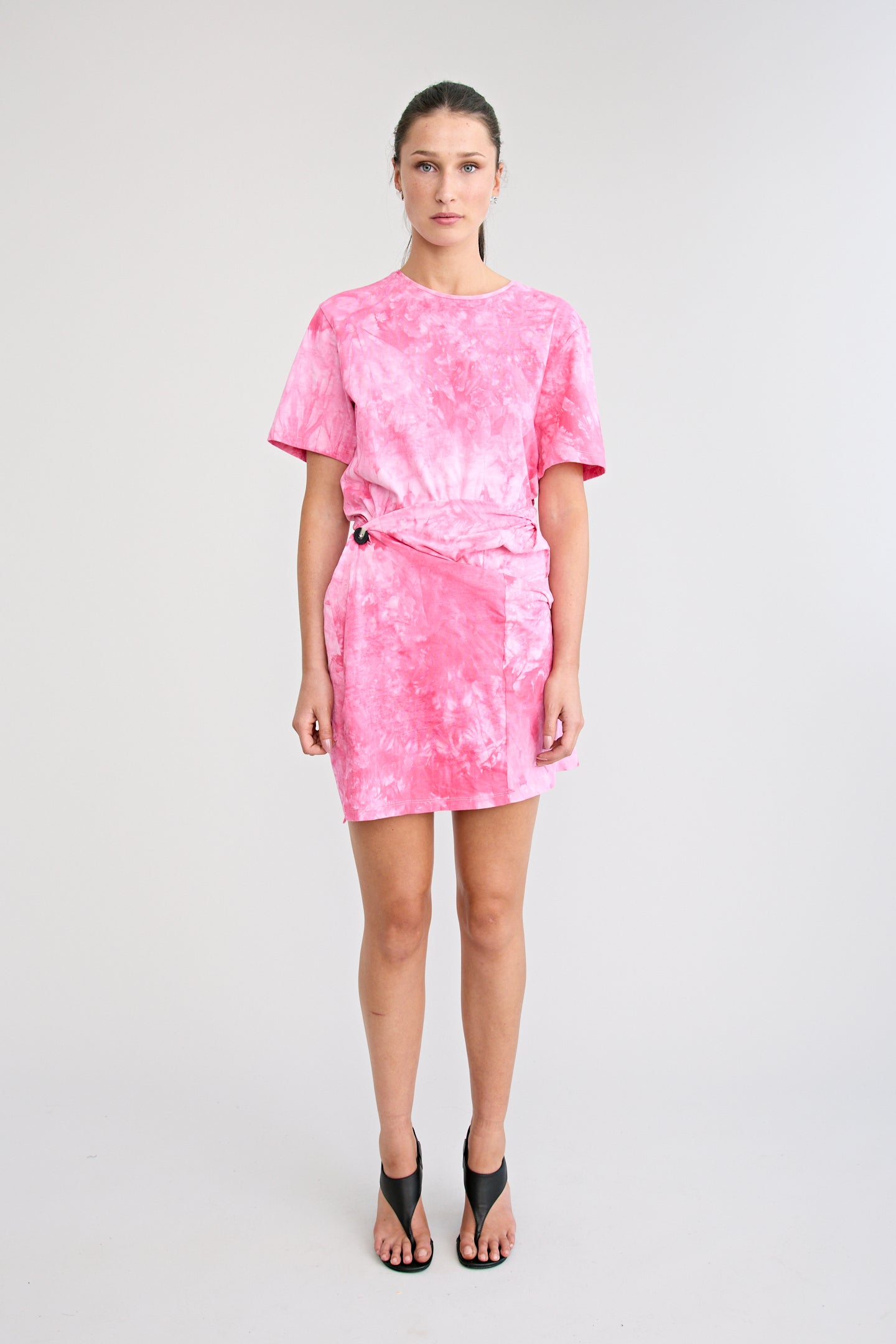 ENZO TWIST DRESS | PINK