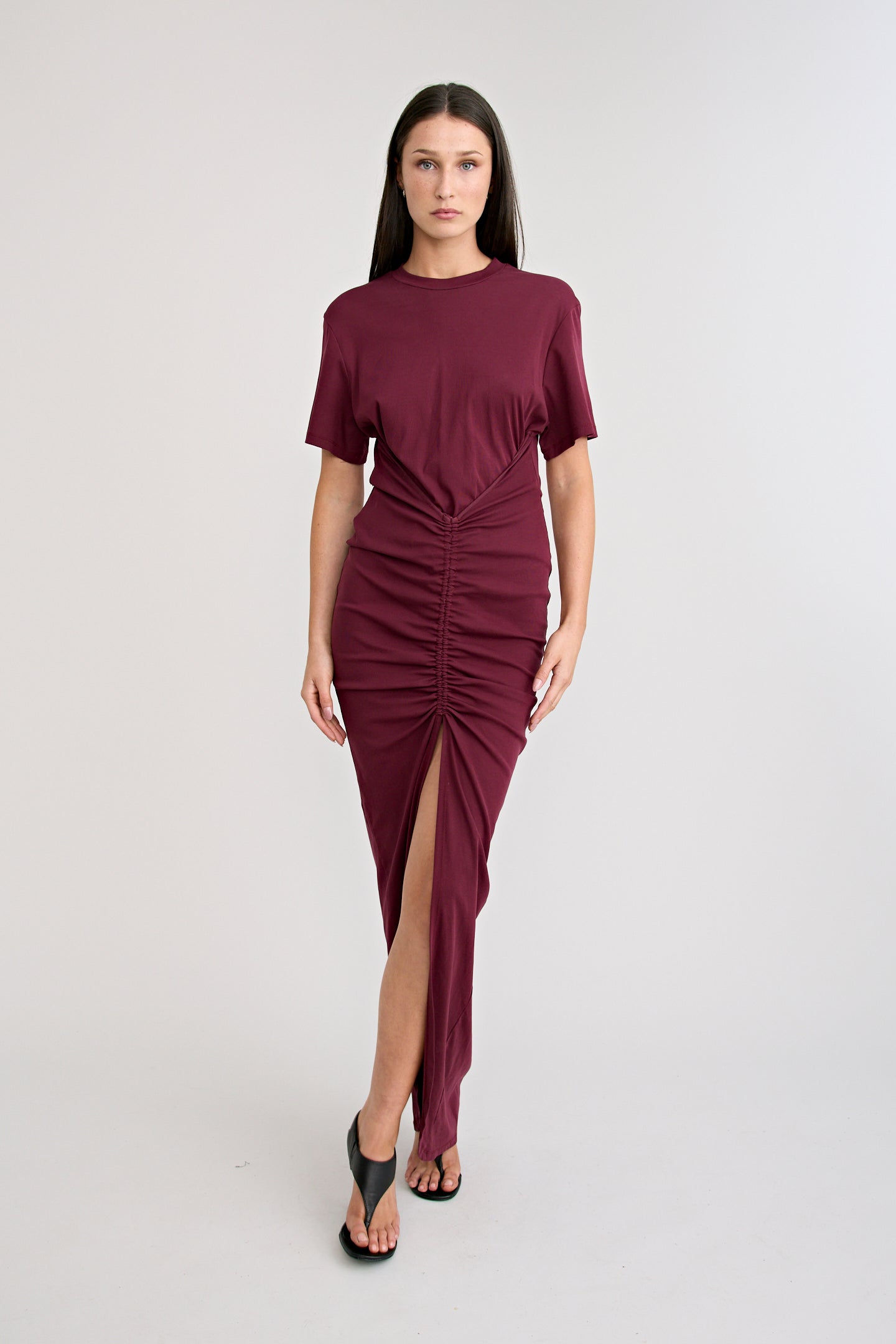 NIKO MAXI DRESS | BURGUNDY