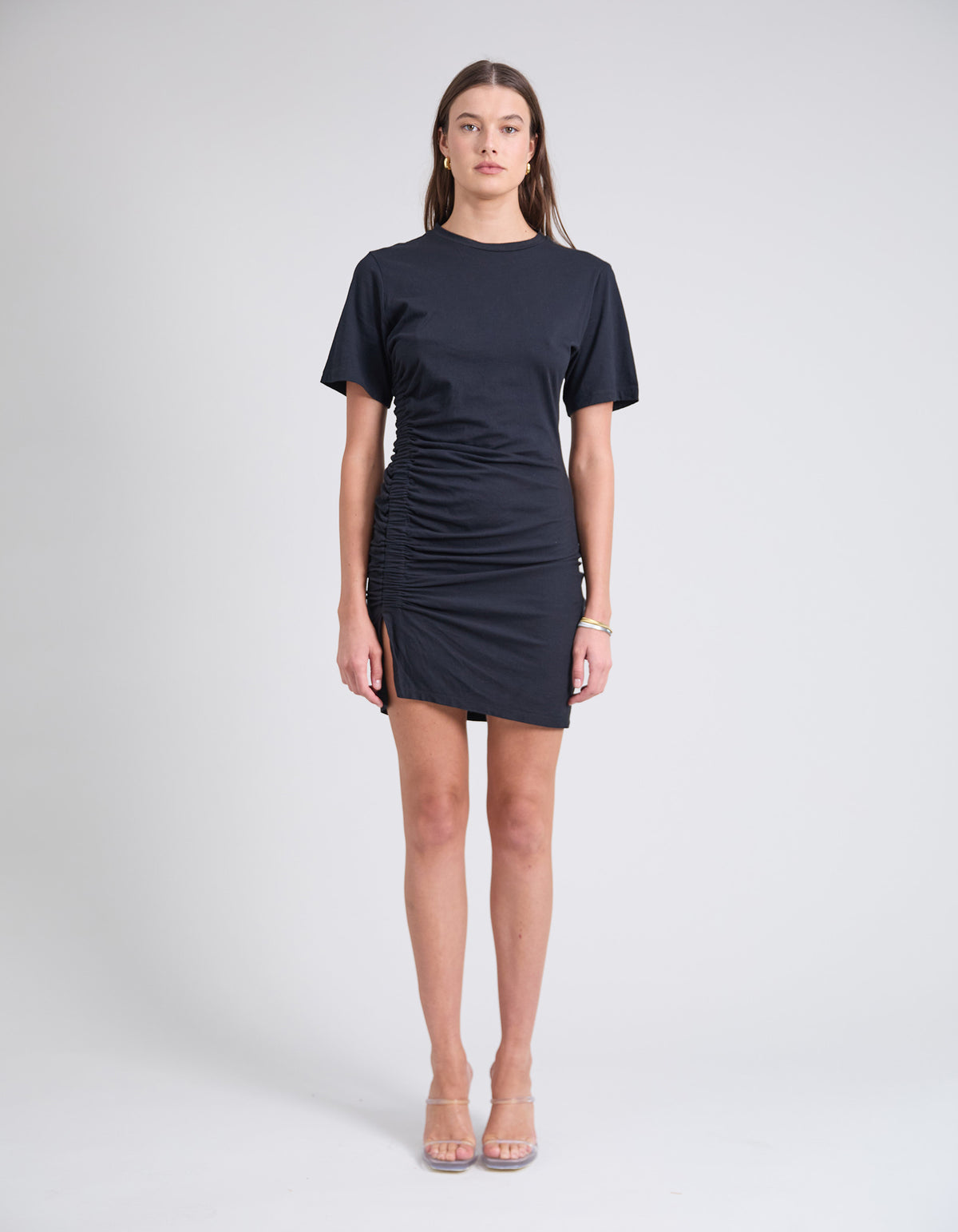 AUSTRALIAN ORGANIC COTTON COLMAR MINI DRESS | BLACK