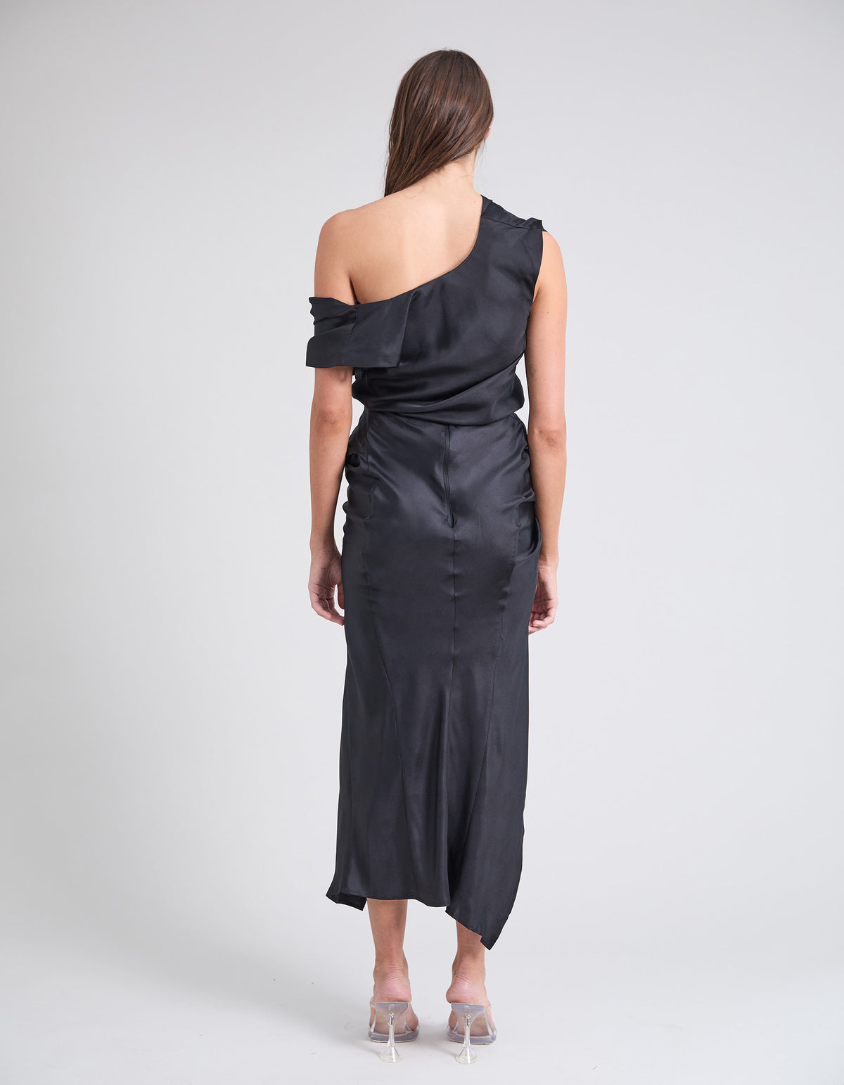 RAF SILK TWIST SKIRT | BLACK