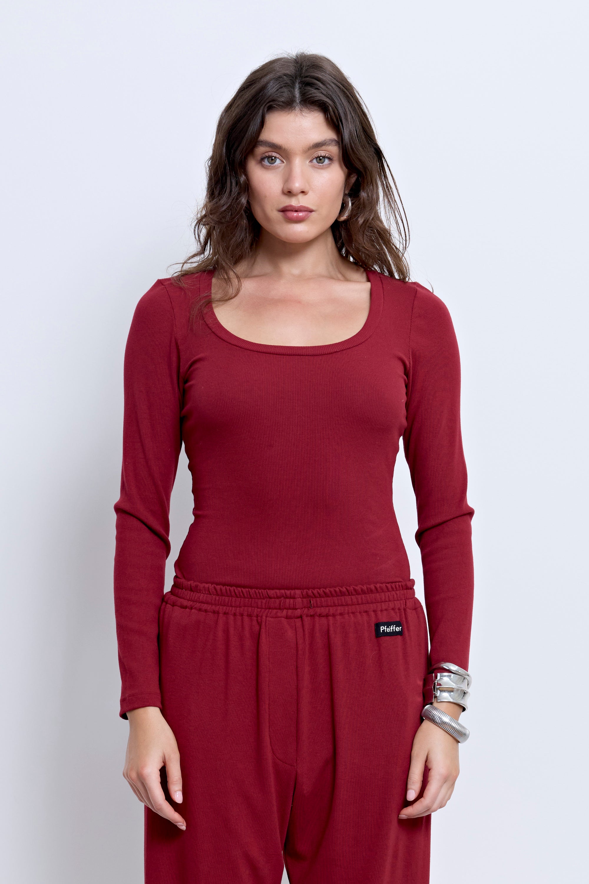 BISCAYNE LONG SLEEVE TOP | SANGRIA